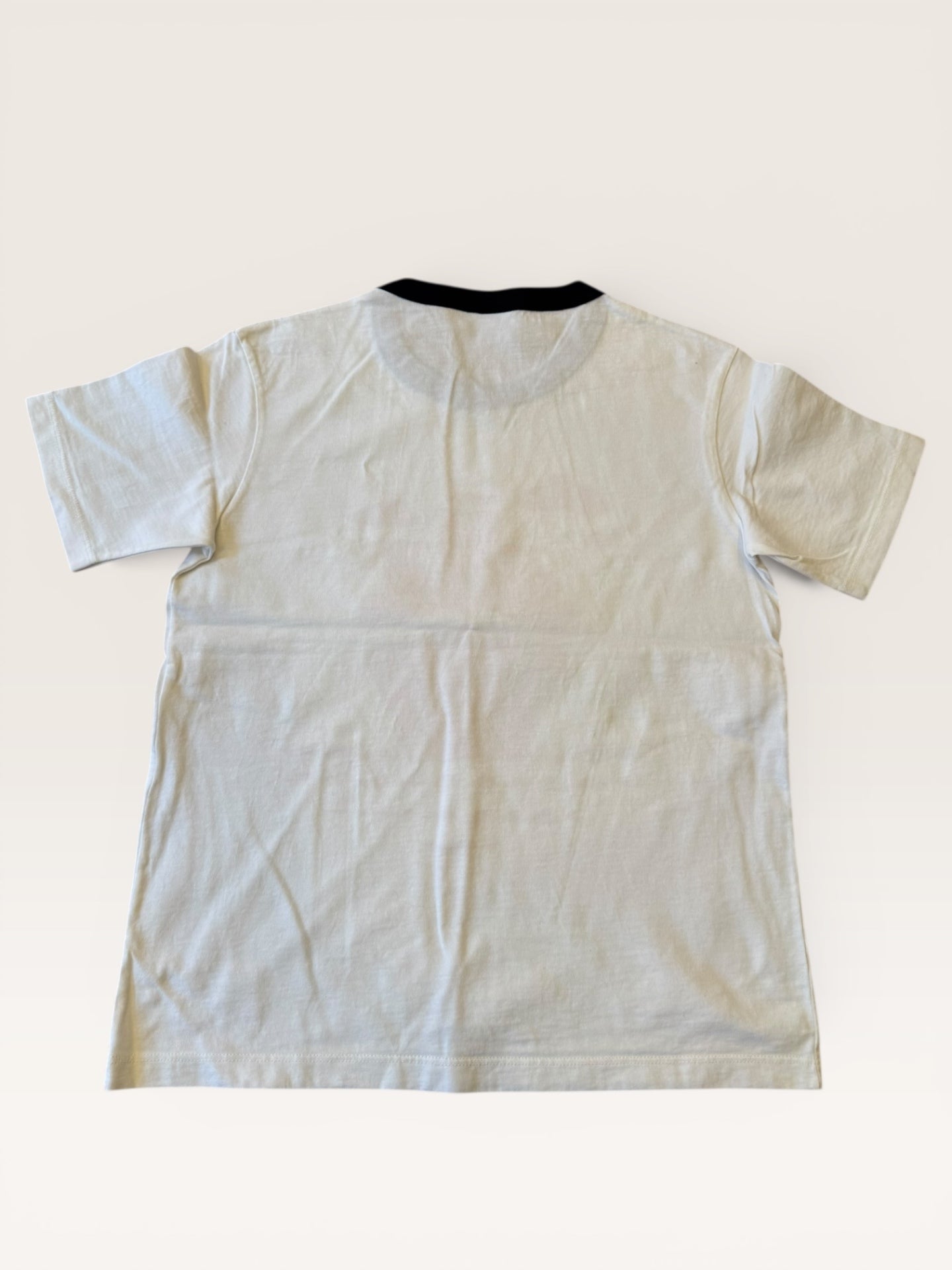 T-Shirt Weiß-Rot mit rotem Schiffs-Print Gr.152 | Petit Bateau