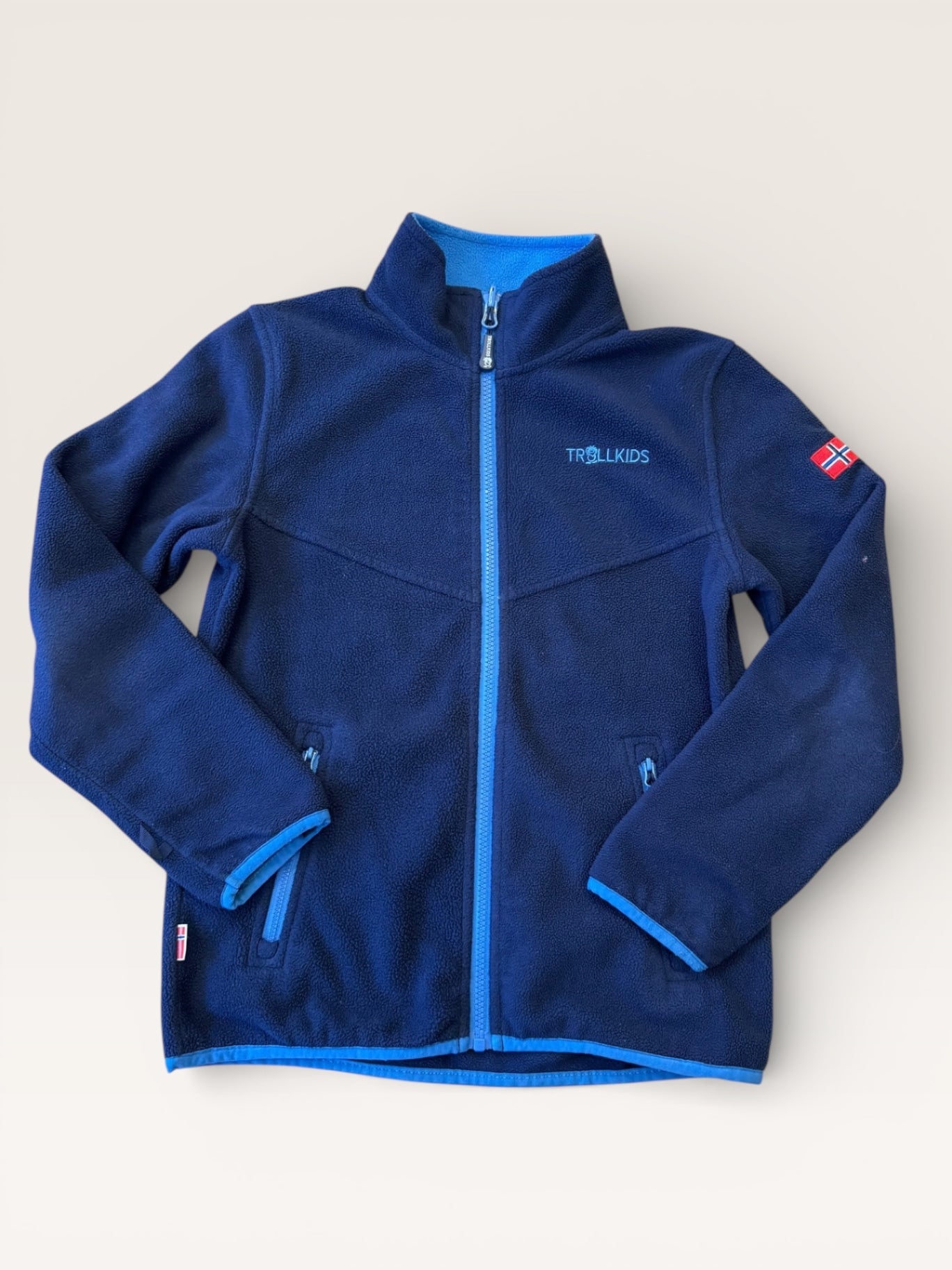 Oppdal Jacket XT Fleecejacke Dunkelblau Gr.140 | Trollkids