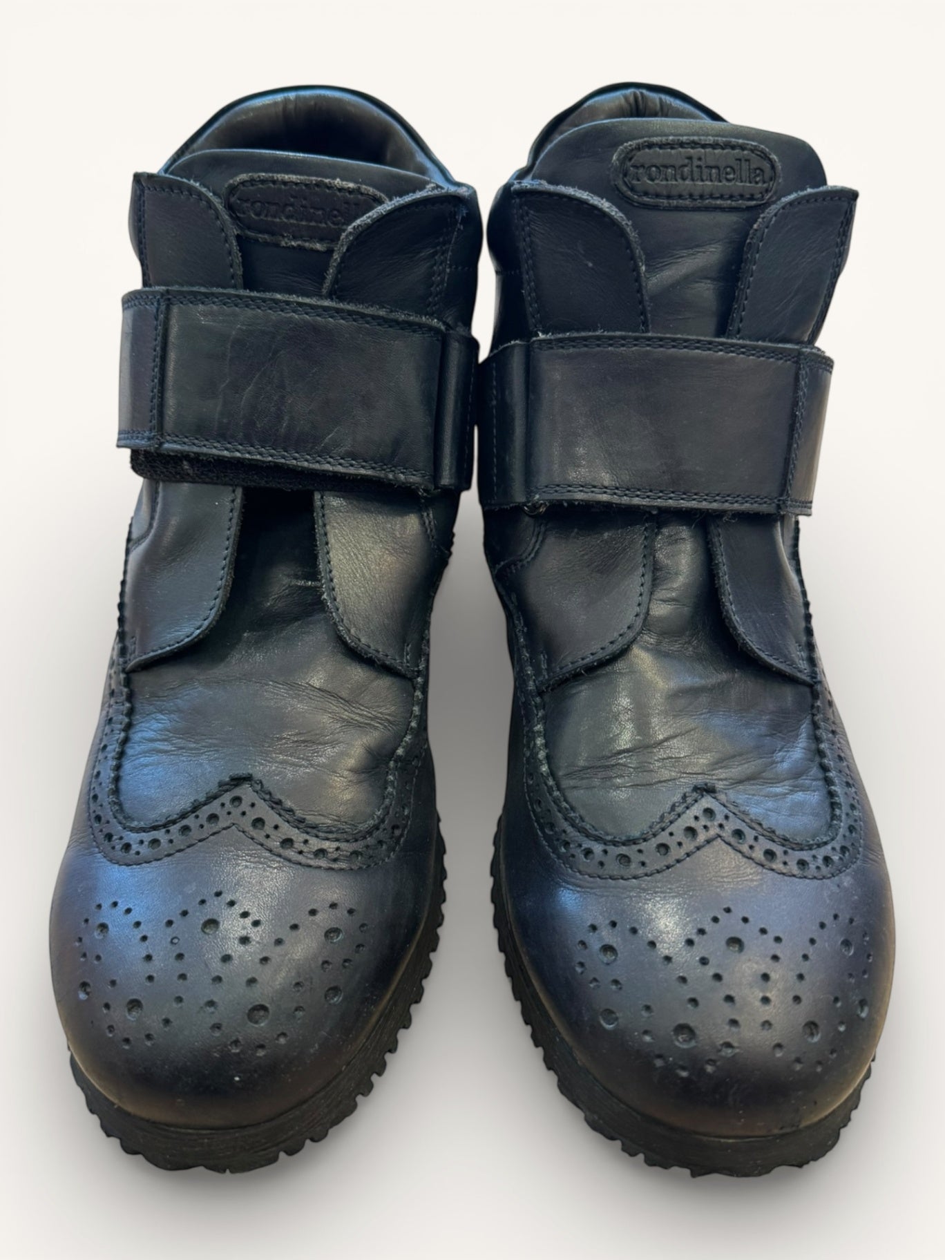 Halbschuhe Halbstiefel Budapester Dunkelblau Gr.36 | Rondinella