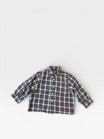 Hemd Rot-Grün-Weiß kariert Gr.92 | Karin Barl