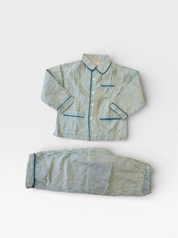 Pyjama Türkis und Weiß Gr.92 | Marke unbekannt