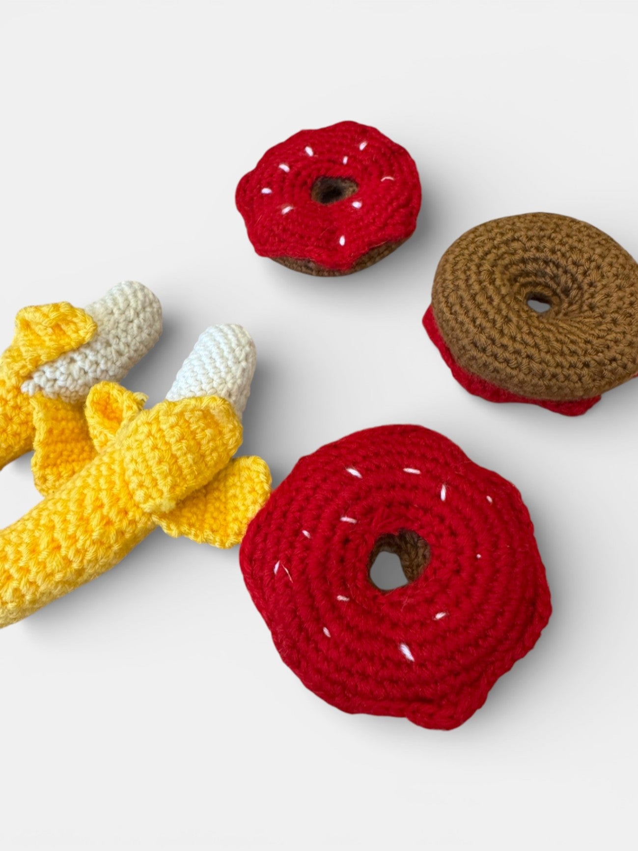 Spielzeug gehäkeltes Spielzeugessen für Kaufmannsladen | Handmade Bunt Gr. | Handmade
