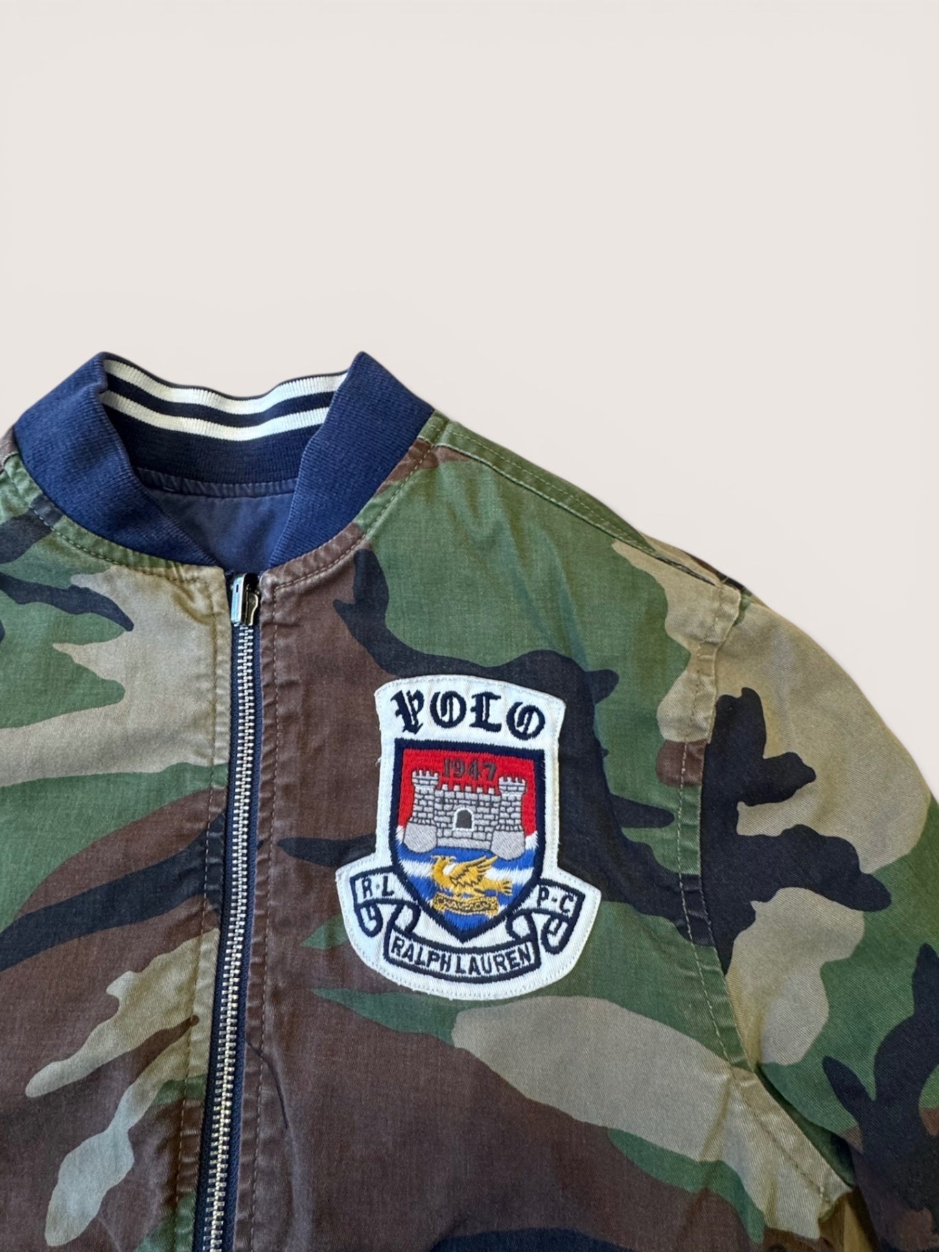 Blouson Bomberjacke zum Wenden Blau, Camouflage Gr.140 | Polo Ralph Lauren