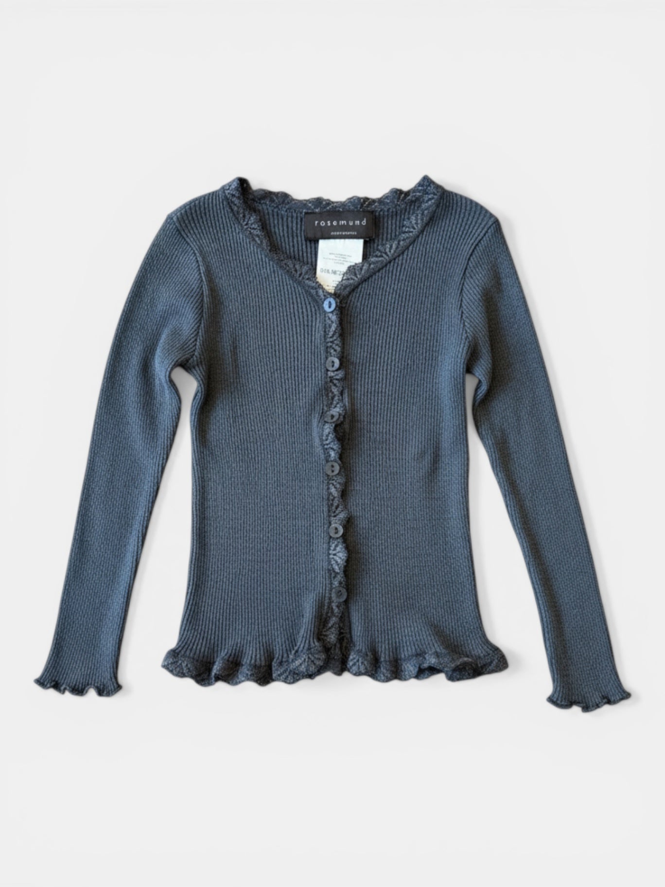 Cardigan Grau mit Spitze Gr.104 | Rosemunde