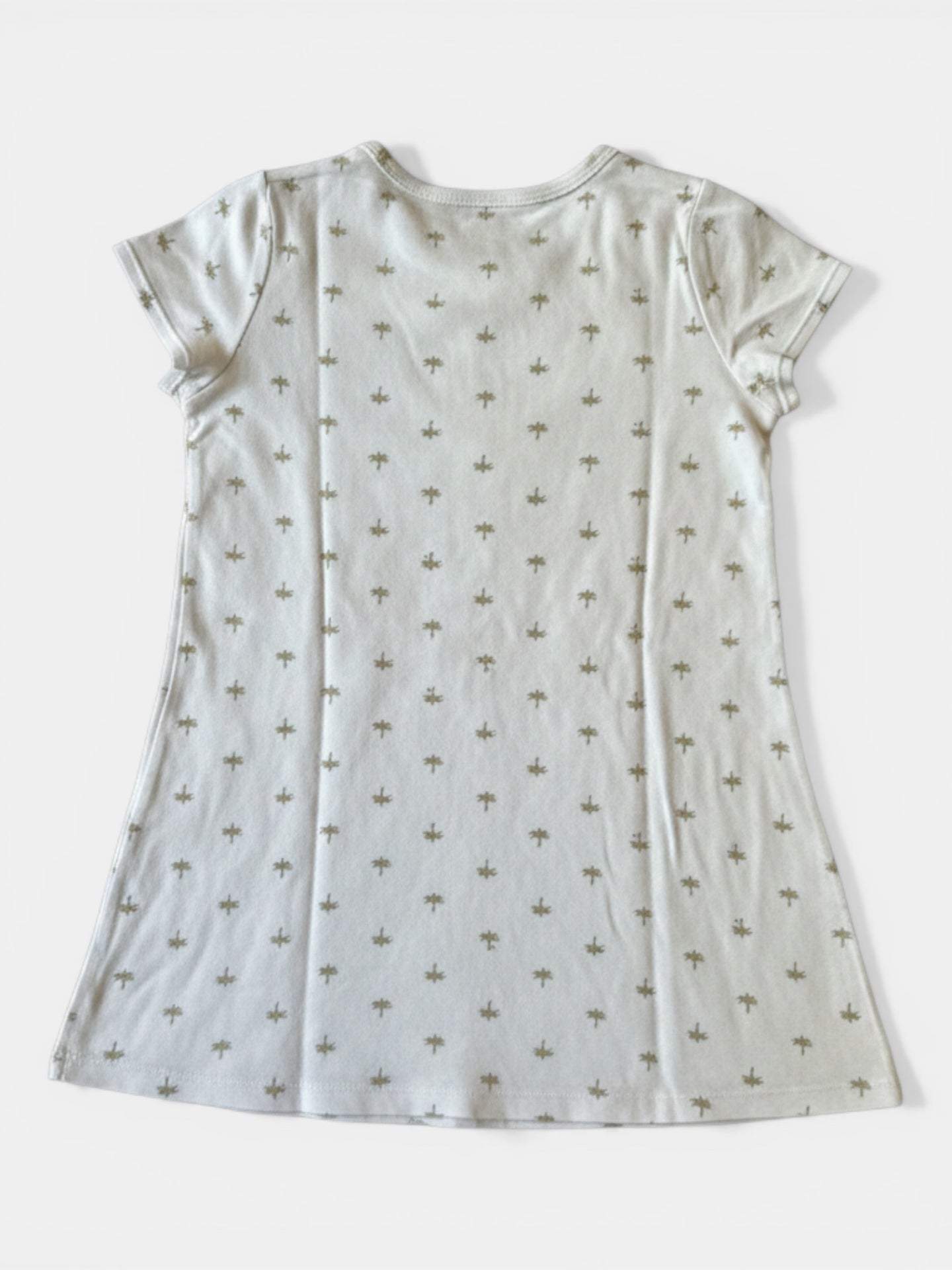 Nachthemd Beige mit goldenen Sternen Gr.110 | Petit Bateau