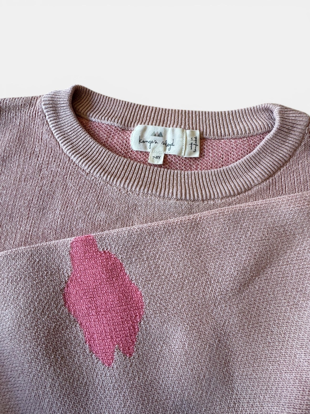 Set: Jaquard-Jogging Anzug Puderrosa mit pinken Wölkchen Gr.122/128 | Konges Slövild