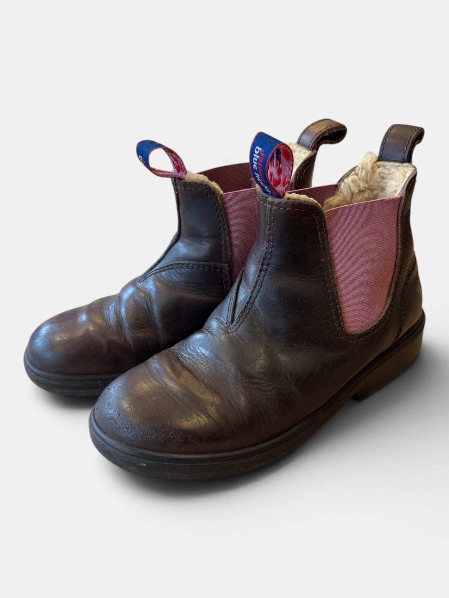 Lammfell-Boots Braun-Rosa Gr.33 | Blue Heeler