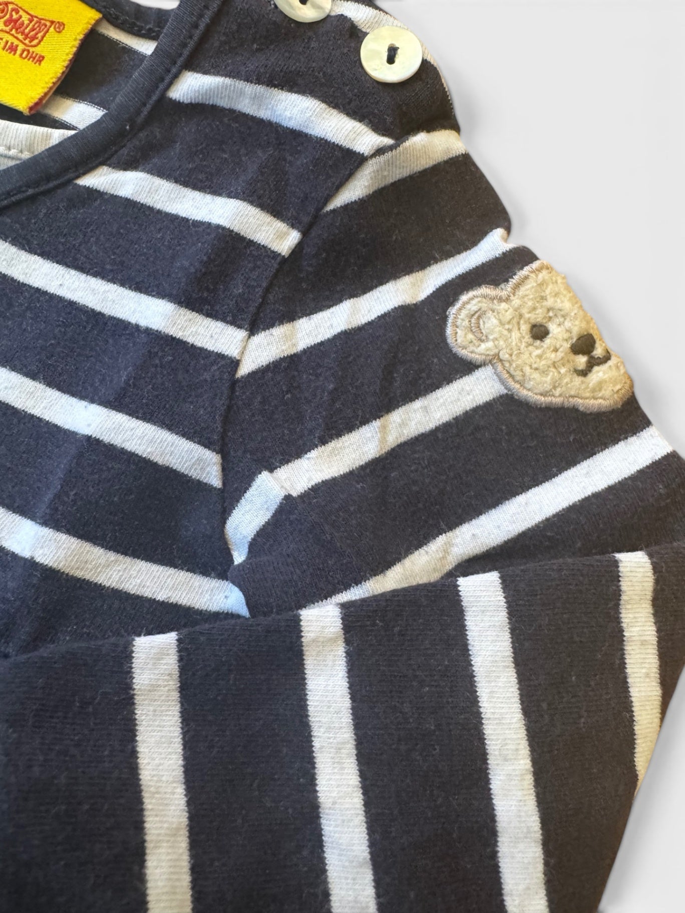 Langarmshirt Marineblau, Weiß Gr.68 | Steiff