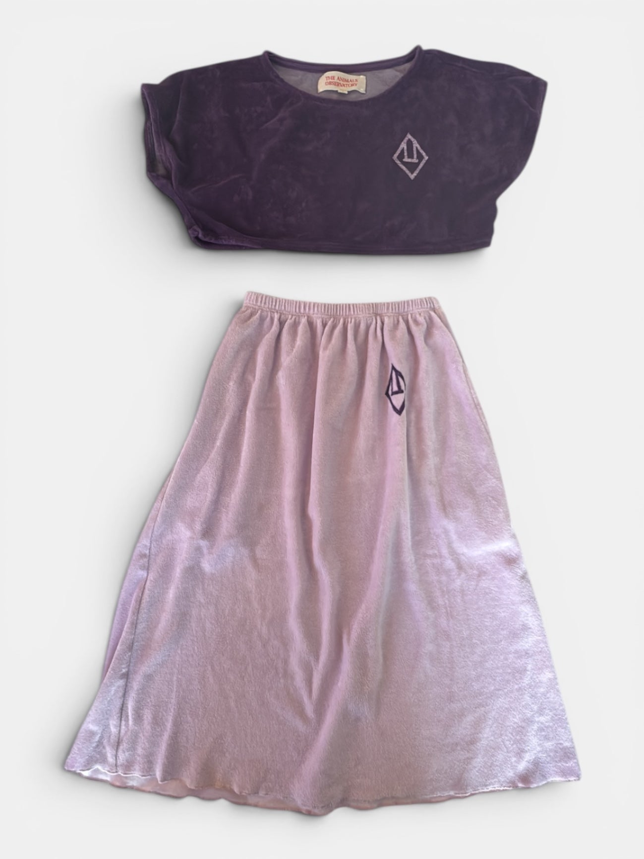 Horsefly Set: Rock & Cropped-Shirt Lila und Flieder Gr.104 | The Animals Observatory