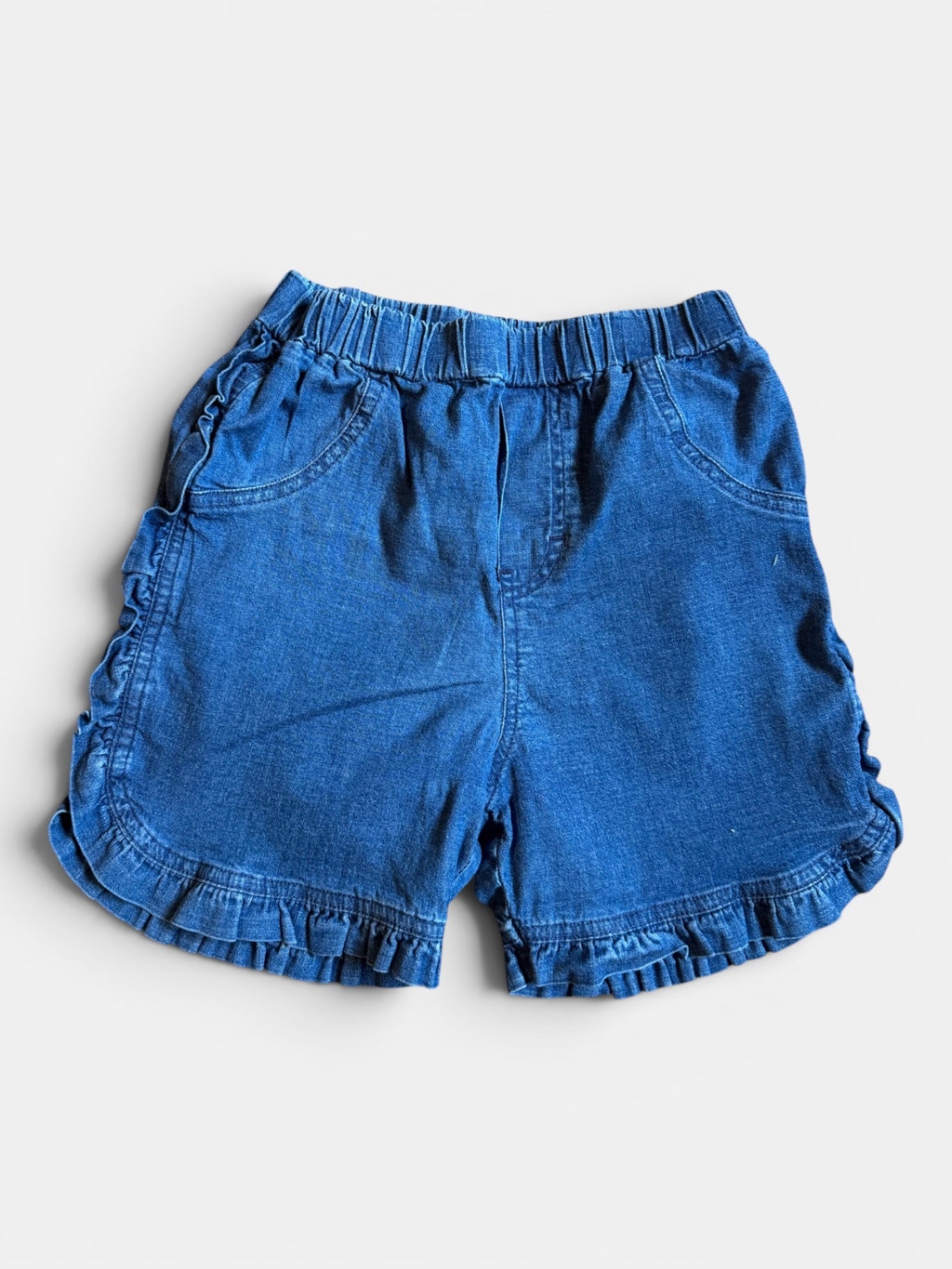 Denim-Shorts Blau mit Rüschen Gr.110 | GYMP