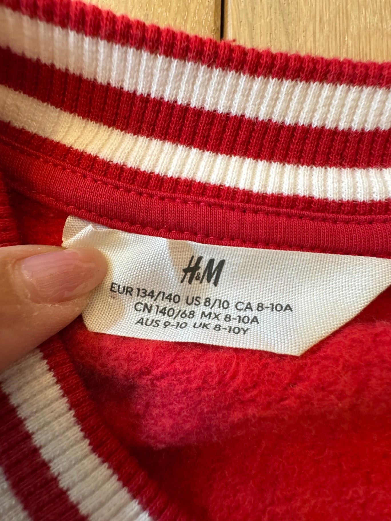 College-Jacke Mickey Mouse Rot Weiß Gr.134 | H&M