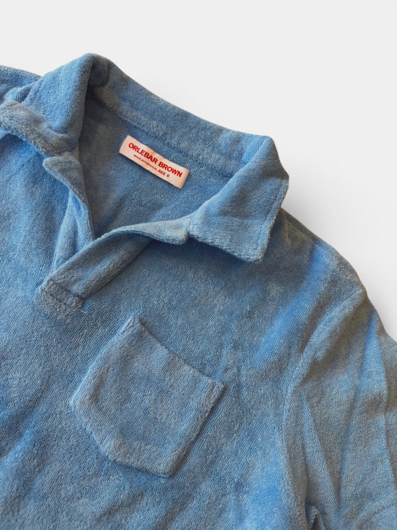 Terry Poloshirt Türkisblau Gr.122 | Orlebar Brown