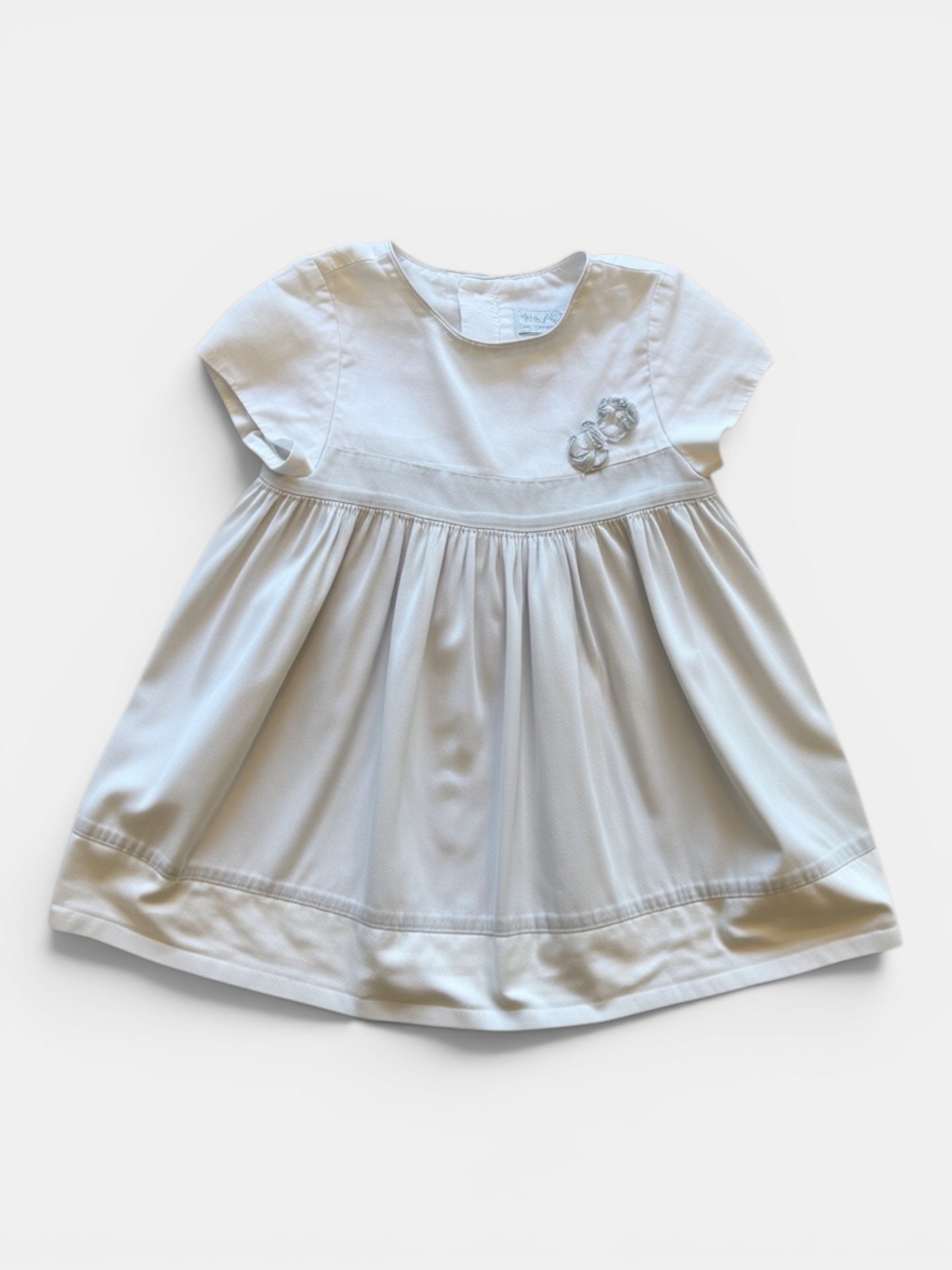 Baby-Kleidchen Weiß, Hellgrau Gr.80 | Mayoral