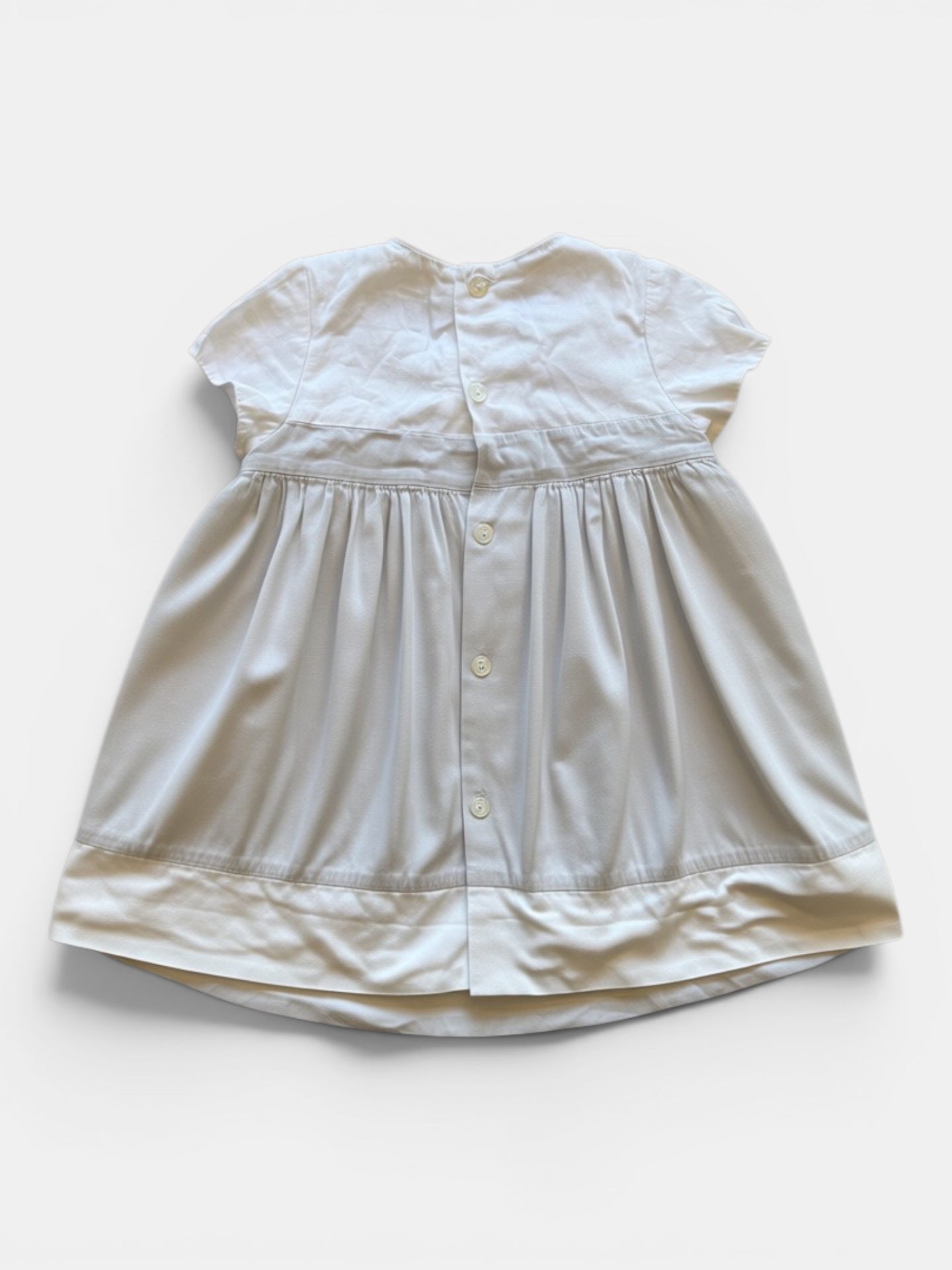 Baby-Kleidchen Weiß, Hellgrau Gr.80 | Mayoral