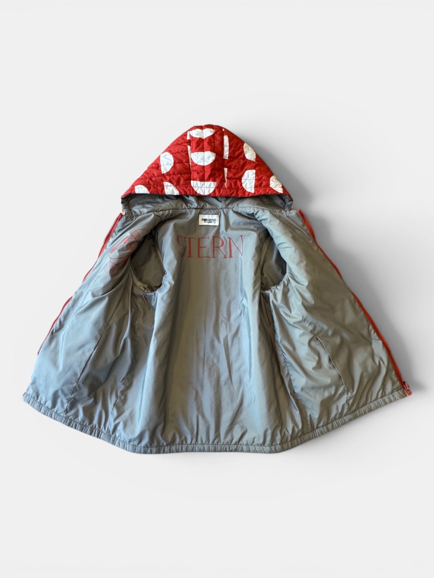 Wendejacke wasserabweisend Rot, Grau, Weiß Gr.92/98 | Bobo Choses