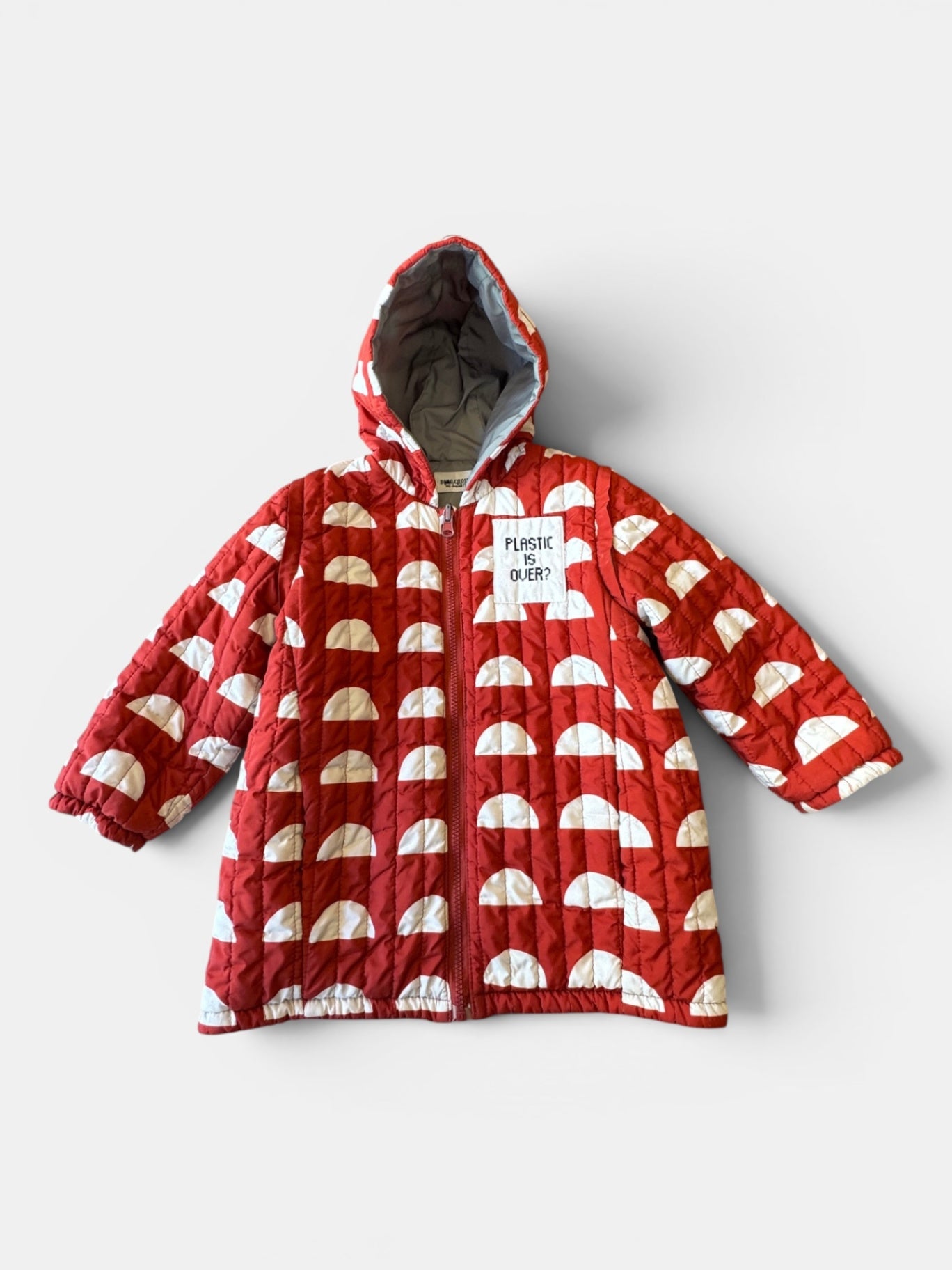 Wendejacke wasserabweisend Rot, Grau, Weiß Gr.92/98 | Bobo Choses