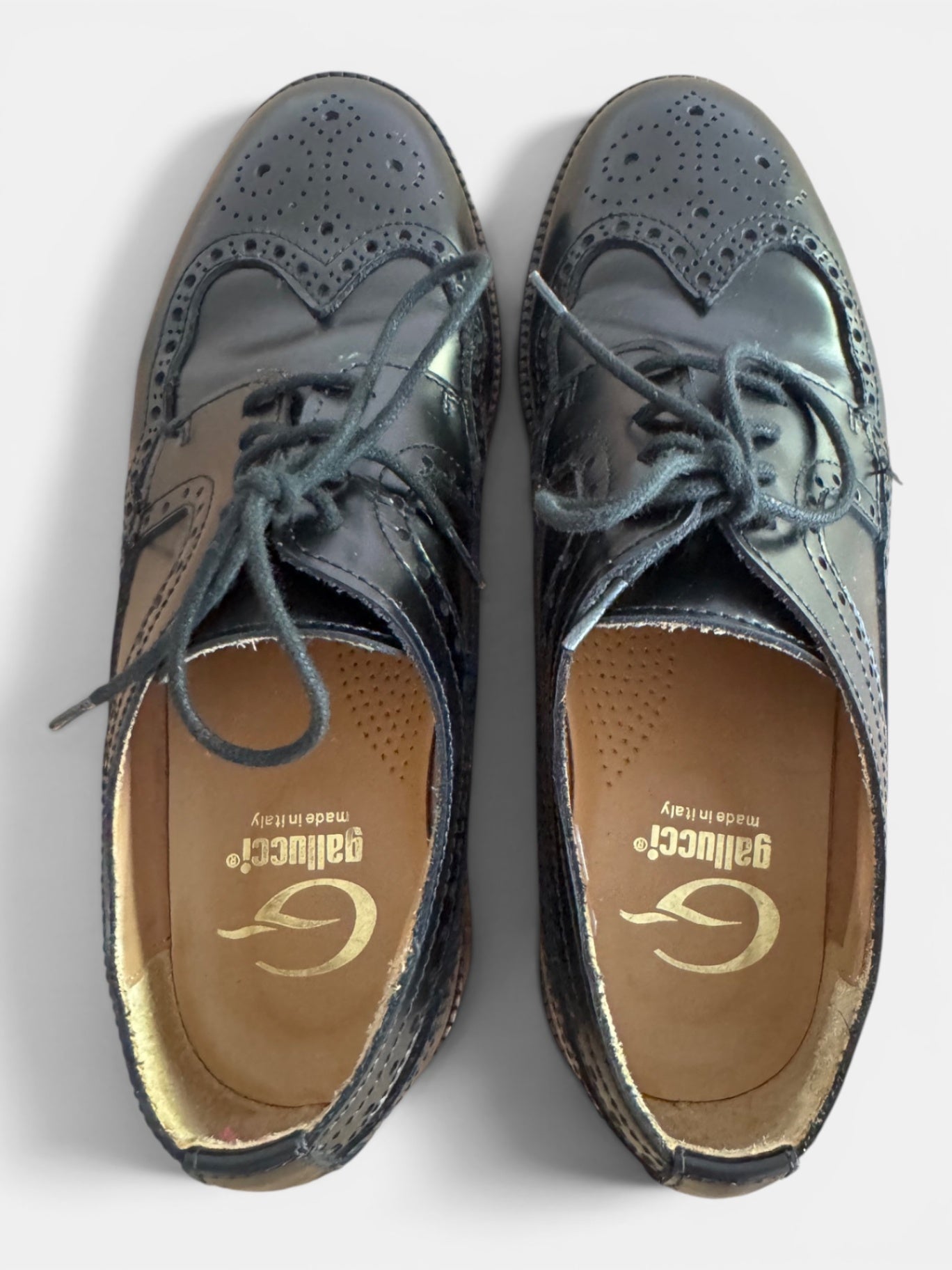 Brogues (Lochmusterschuhe) Schwarz Gr.38 | Gallucci