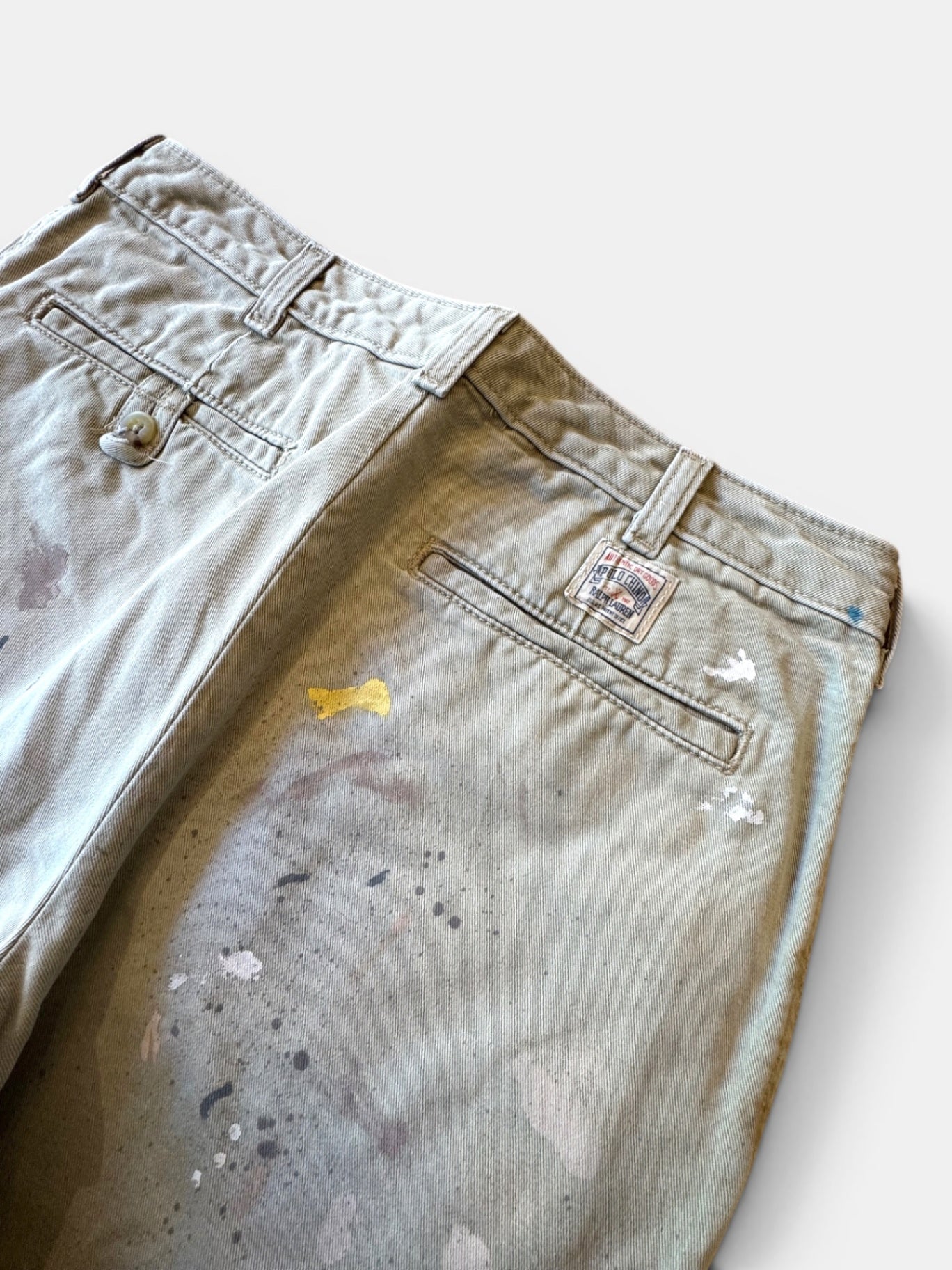 Burroughs Big Fit Paint-Splatter Chino Beige/Creme Gr.16 | Polo Ralph Lauren