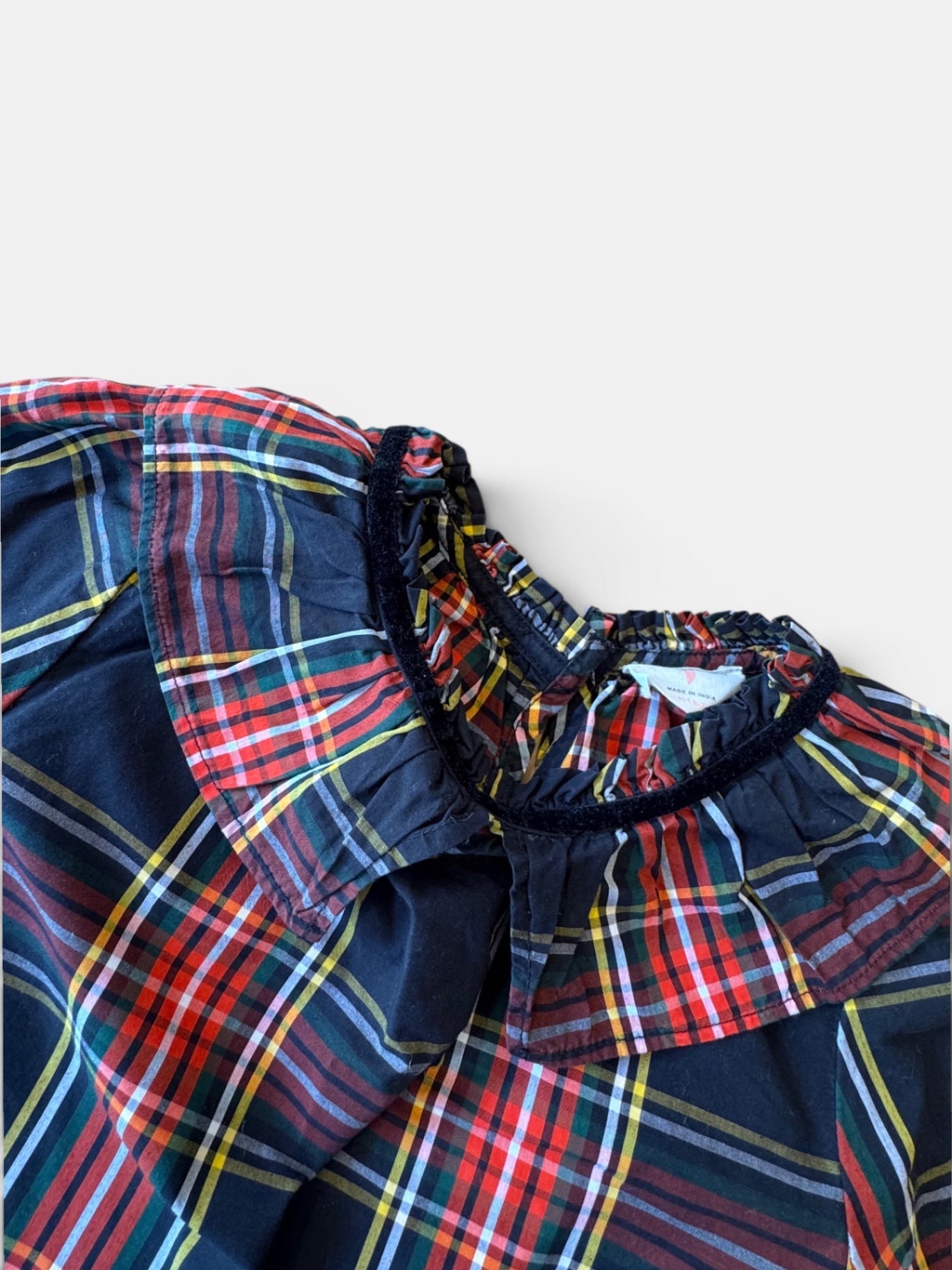 Bluse mit Rüschenkragen Mehrfarbig (Rot, Blau, Gelb, Weiß) Gr.116 | Crewcuts