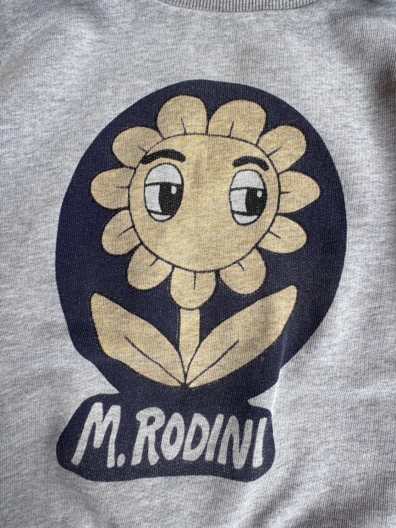 Sweatshirt Grau mit Blumen-Print Gr.128 | M. Rodini