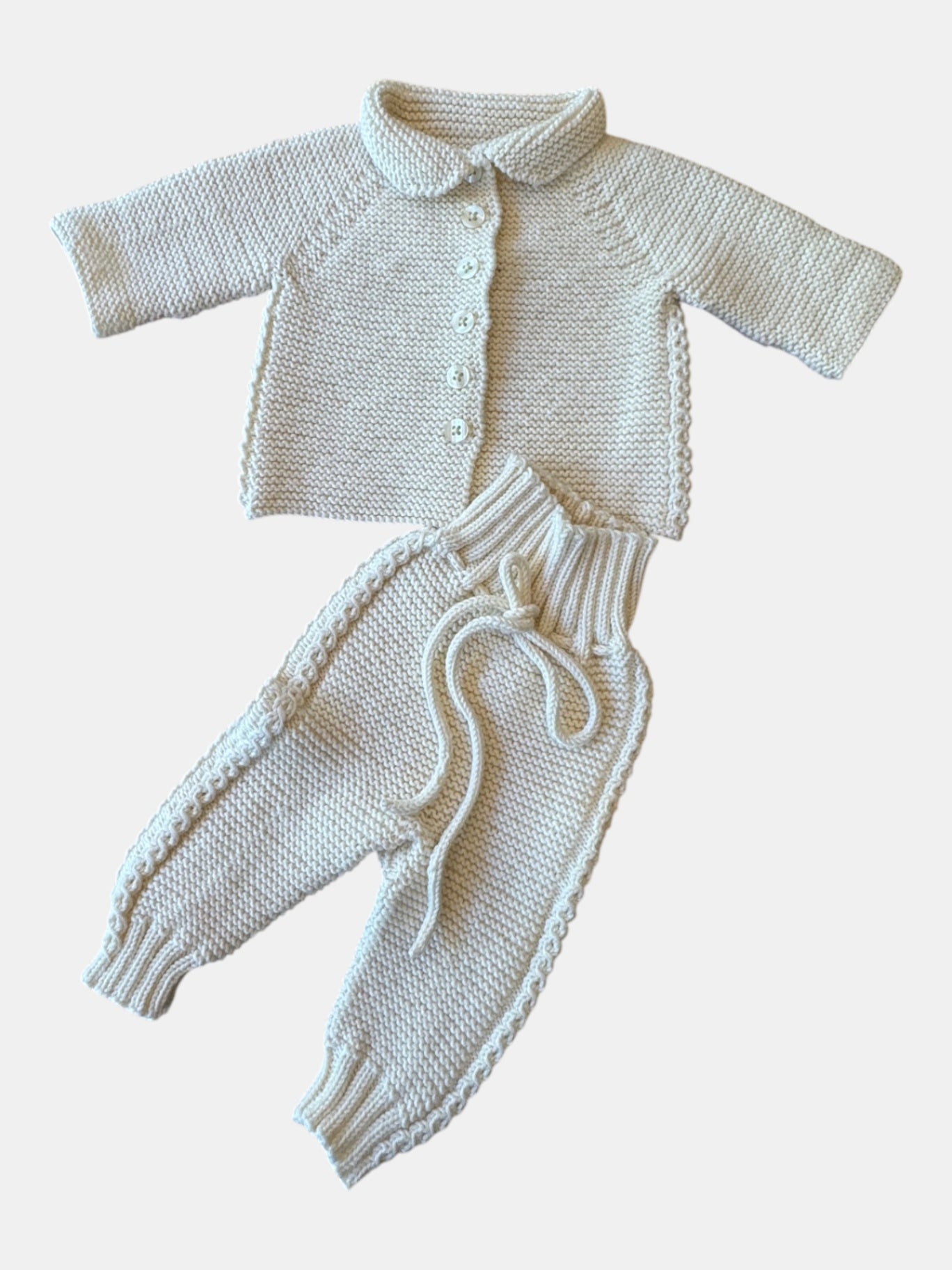 Set Jacke & Hose Baby Creme Gr.62 | handmade