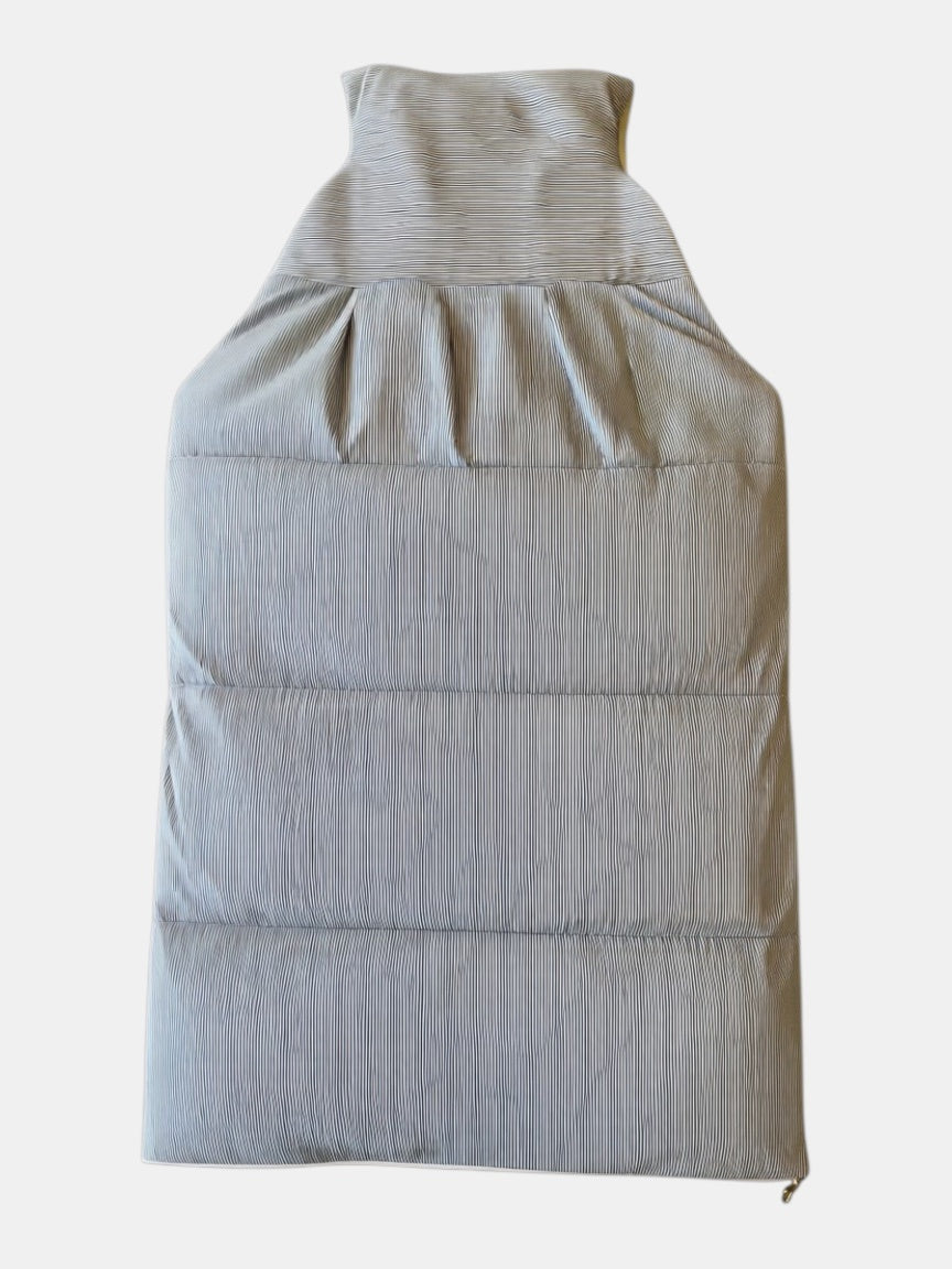 Schlafsack Weiß mit dünnen schwarzen Streifen Gr.90 | Tavolinchen