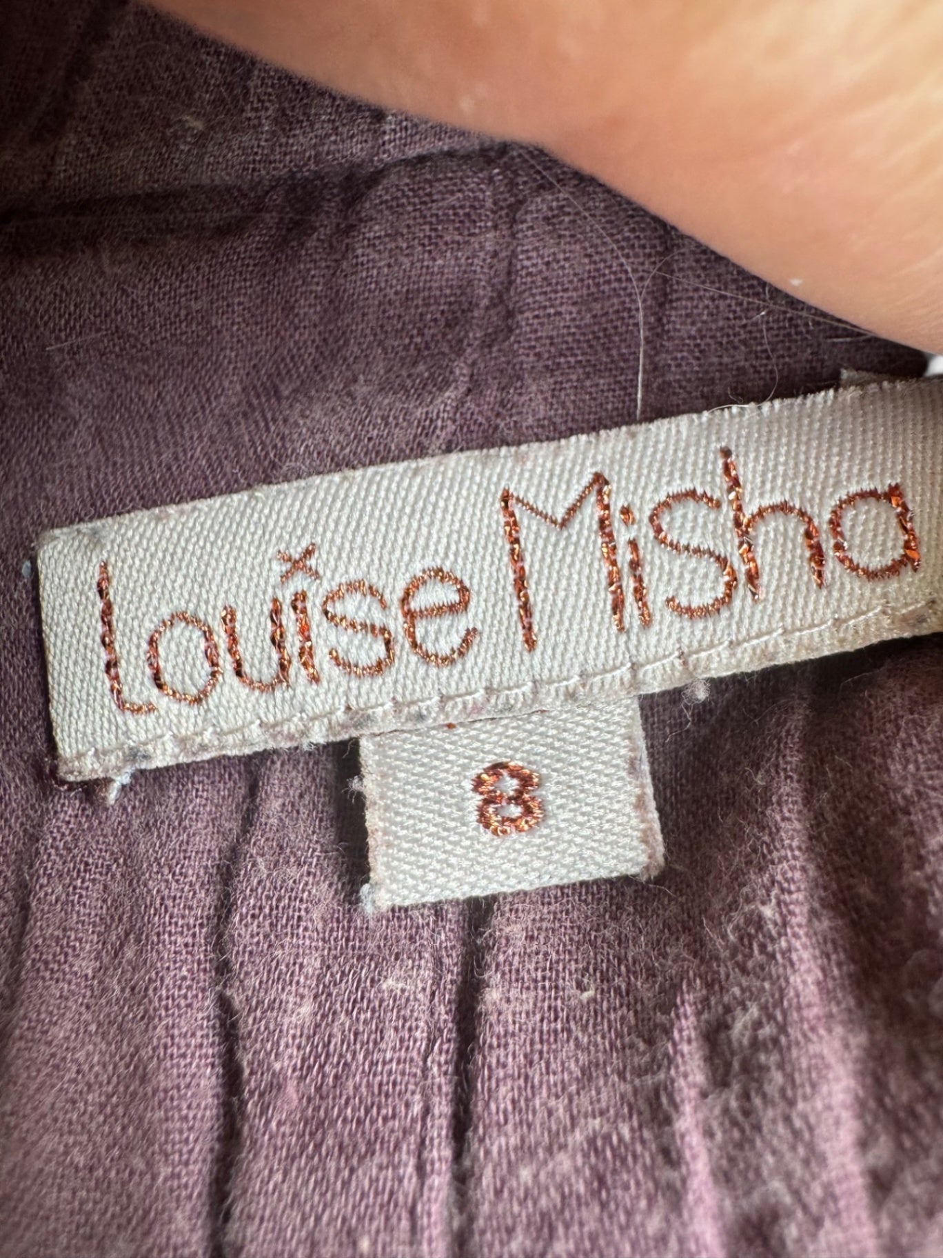 Latzkleid Aubergine Gr.128 | Louise Misha