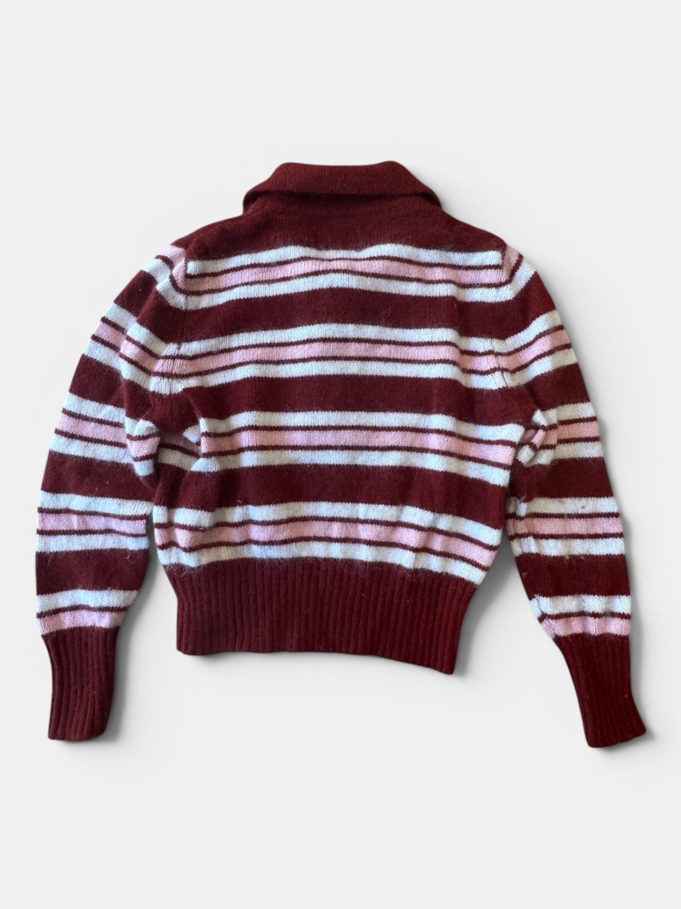 Pullover mit Polokragen Rot, Rosa, Weiß Gr.116 | Bellerose