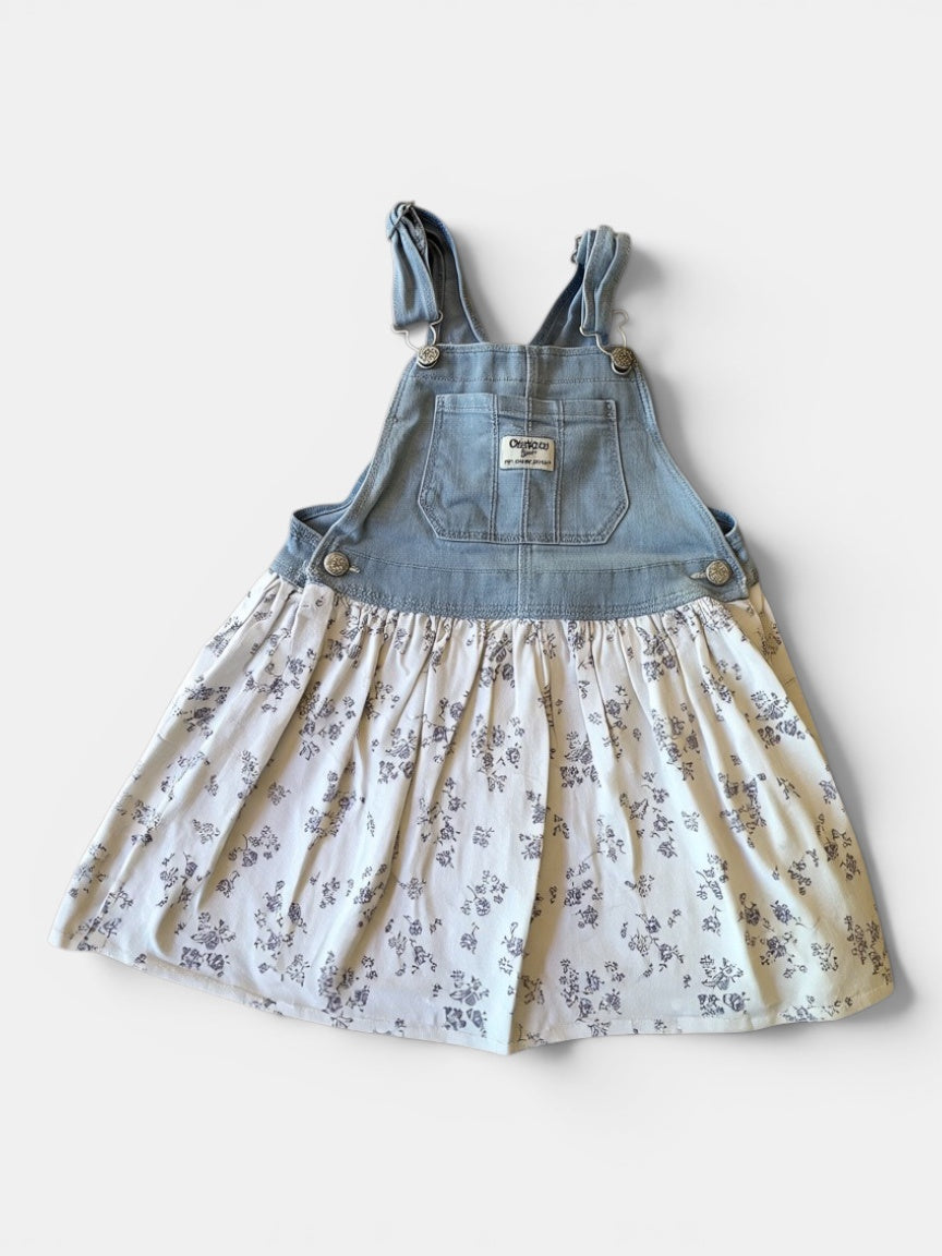 Latzkleid Blau, Weiß, Grau Gr.104 | OshKosh B'gosh