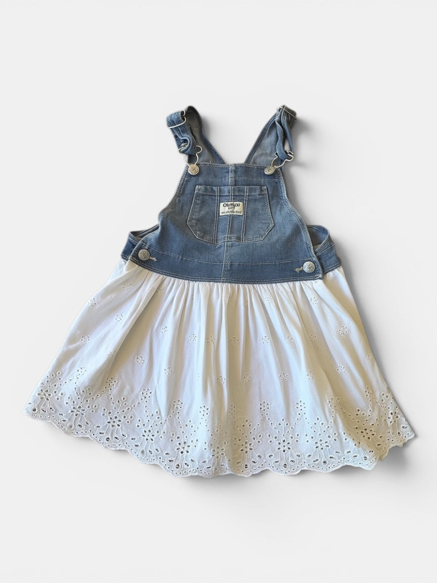 Latzkleid Blau, Weiß Gr.104 | OshKosh B'gosh