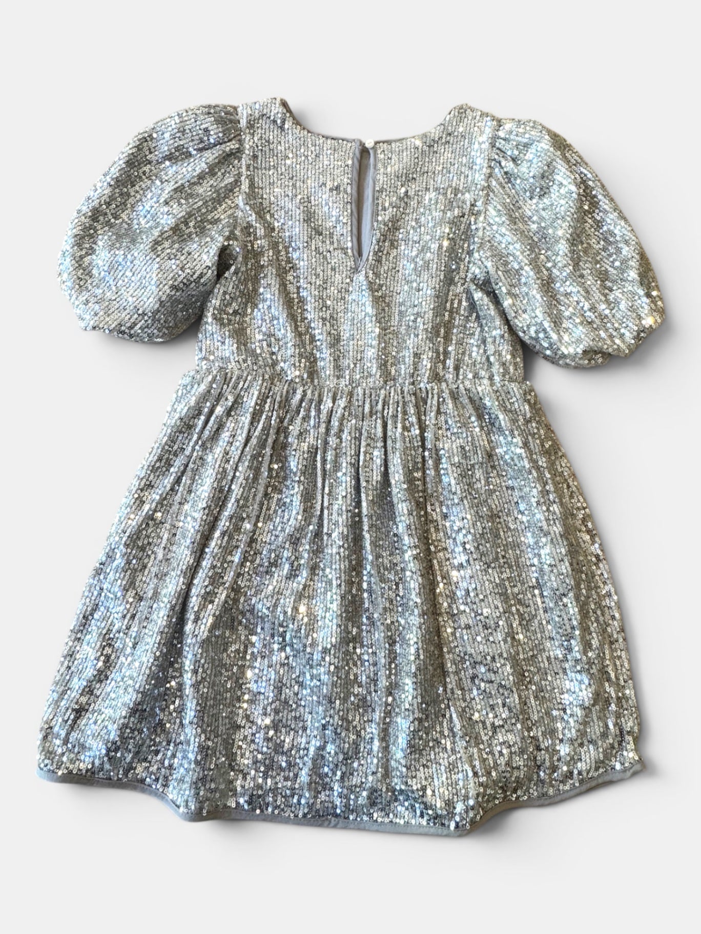 Kleid mit Pailletten Silber Gr.122 | H&M
