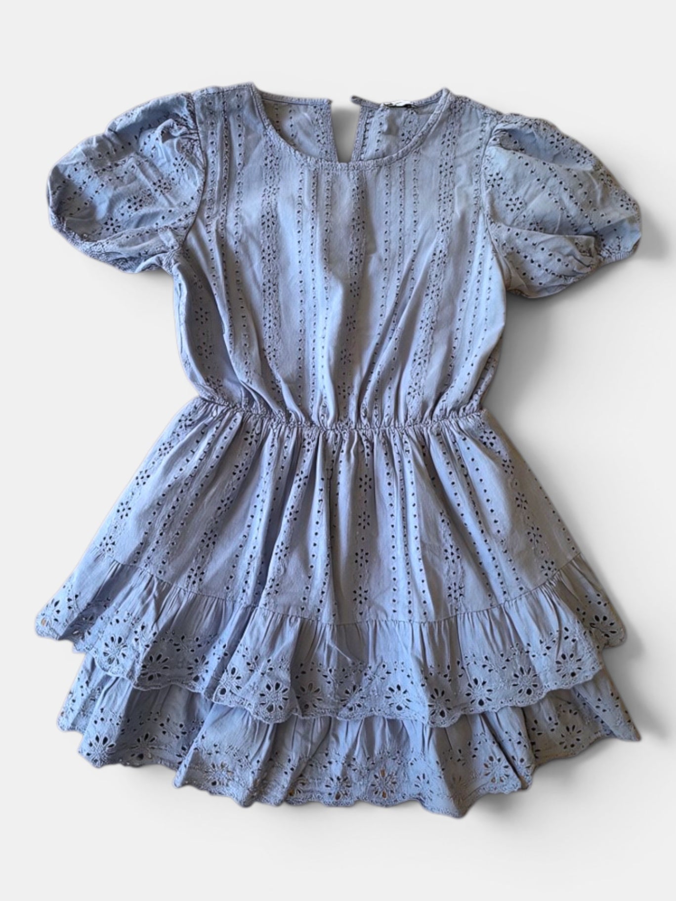 Hellblaues Lochspitzen-Kleid Gr.164 | Fashion Tiger