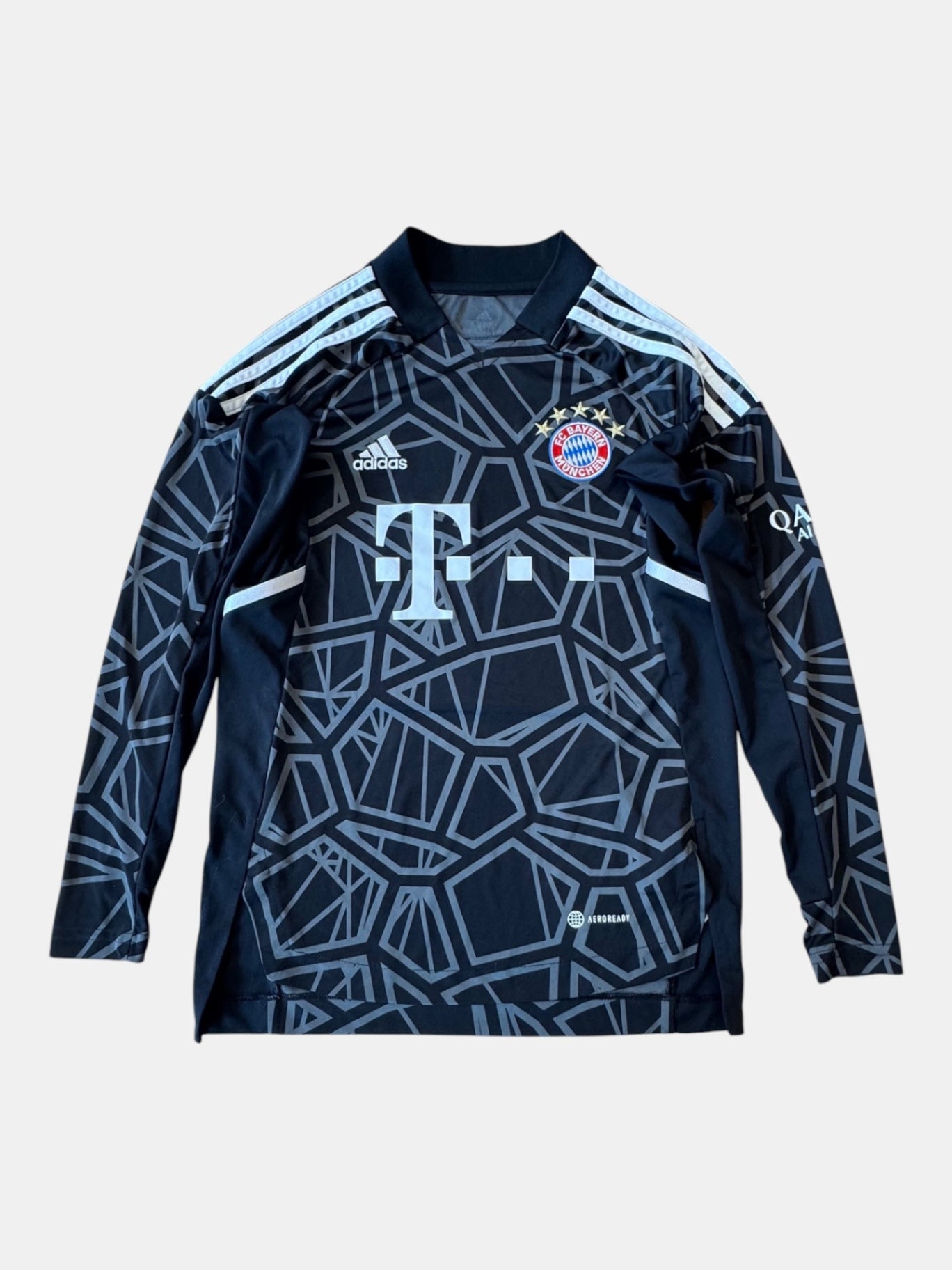 FC Bayern München Torwarttrikot Gr. 140 – Kinder Langarm  – Schwarz | adidas