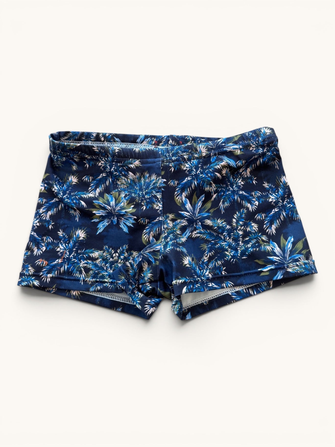 Jungen Badehose mit Palmen-Muster – Schnelltrocknend Dunkelblau Gr.98 (Label wurde entfernt) | ECO Red Point