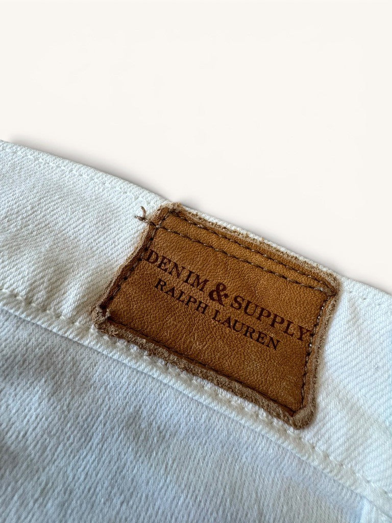Straight Leg Jeans in Cremeweiß – Klassische Five-Pocket-Denim mit Open Hem Gr.25/32 | Ralph Lauren