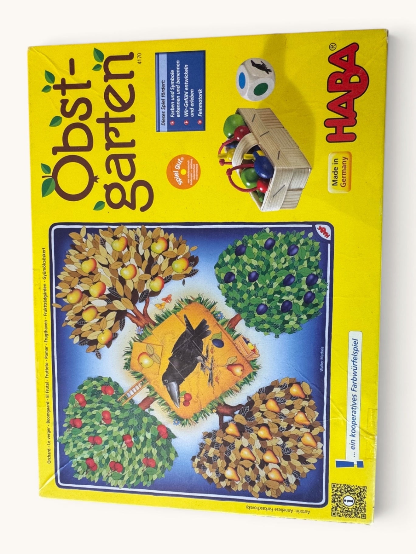 Obstgarten (Art. 4170) – Kooperatives Farbwürfelspiel für Kinder von 3–6 Jahren | HABA