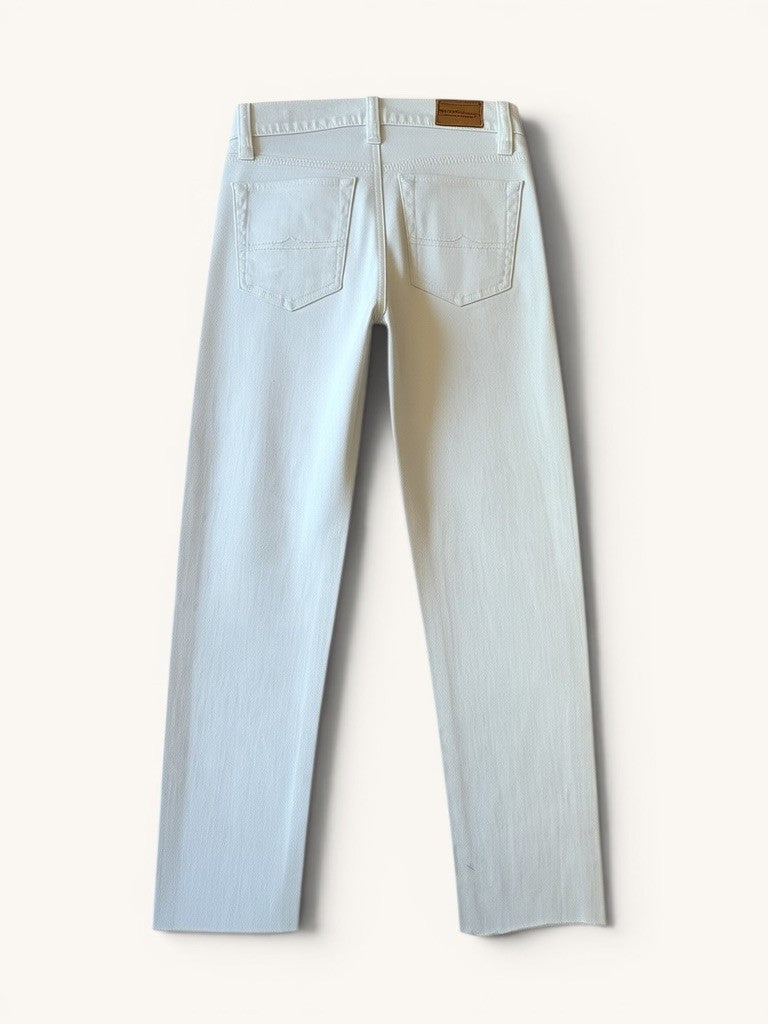 Straight Leg Jeans in Cremeweiß – Klassische Five-Pocket-Denim mit Open Hem Gr.25/32 | Ralph Lauren