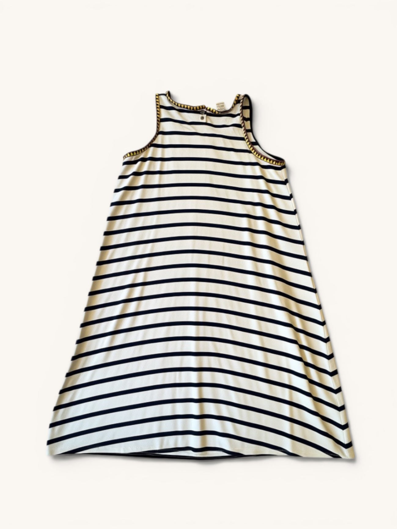 Kleid Weiß mit Dunkelblau und Multicolor-Details Gr.14 | Scotch R'Belle