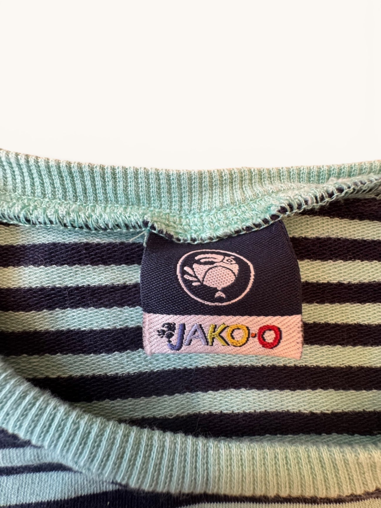 Kleid Türkis und Dunkelblau gestreift Gr.128/134 | JAKO-O