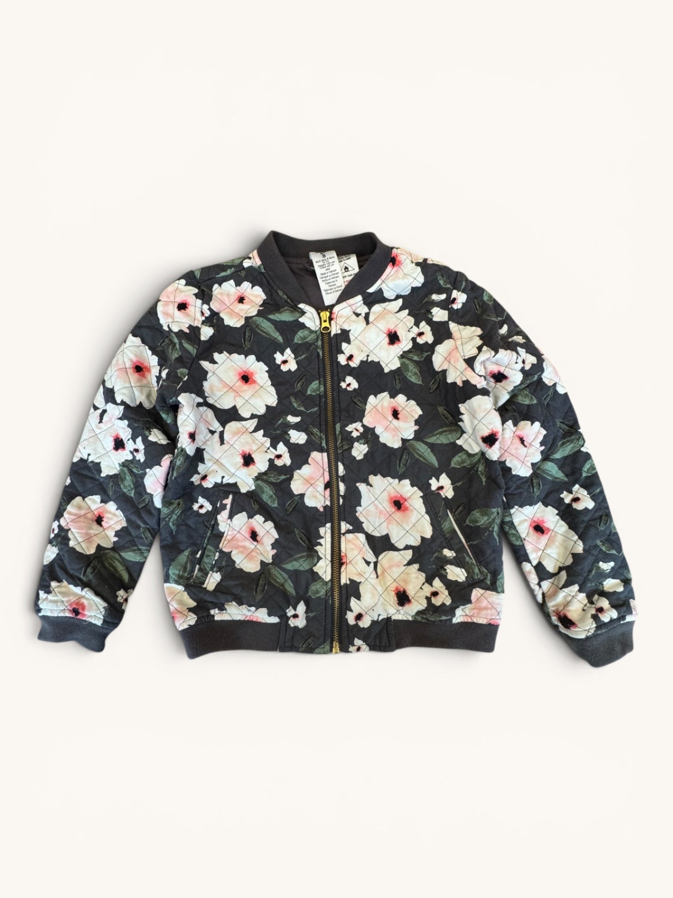 College-Jacke Schwarz, Multicolor, mit Blumenmuster Gr.8 | OshKosh B'gosh