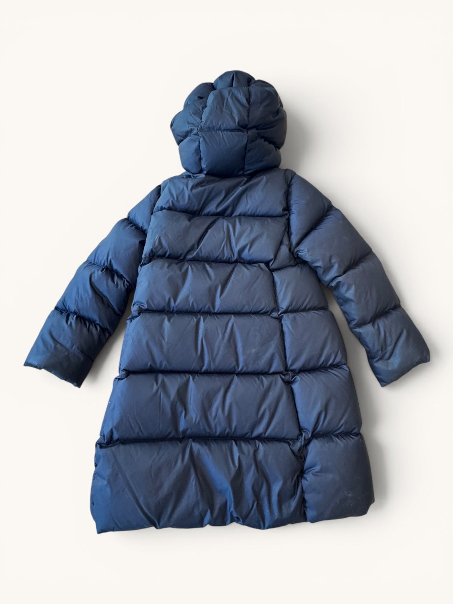 Mädchen Daunenmantel mit Kapuze – Dunkelblaue lange Winterjacke Gr.116 | Polo Ralph Lauren