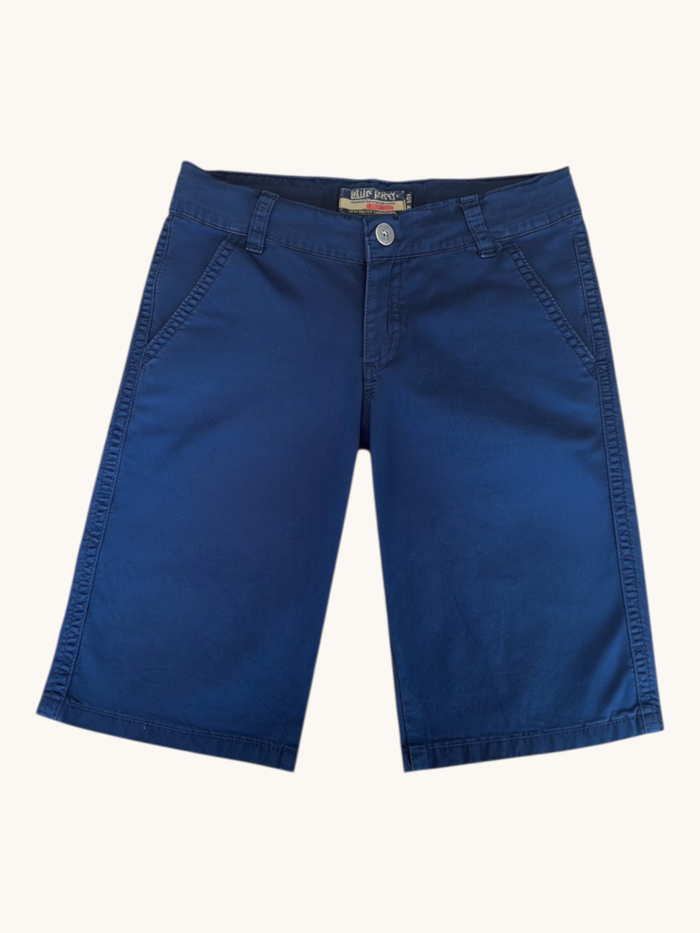 Jungen Chino-Shorts Slim Fit – Dunkelblaue Bermudahose aus Stretch-Baumwolle Gr.140 | Blue Effect