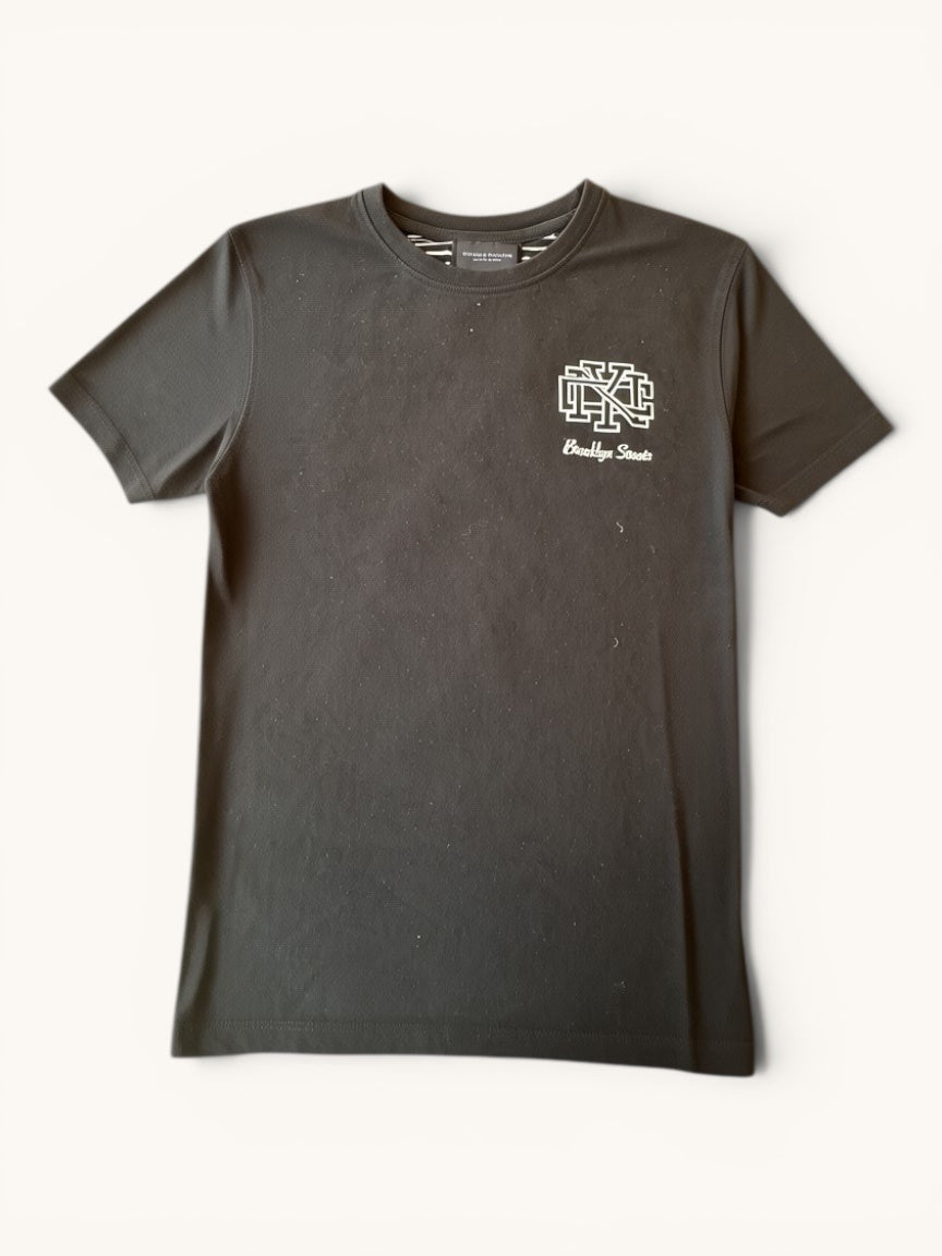 T-Shirt Schwarz – Kurzarm-Shirt mit weißem „Brooklyn Scouts“-Prin Gr.140 | Brooklyn Streets