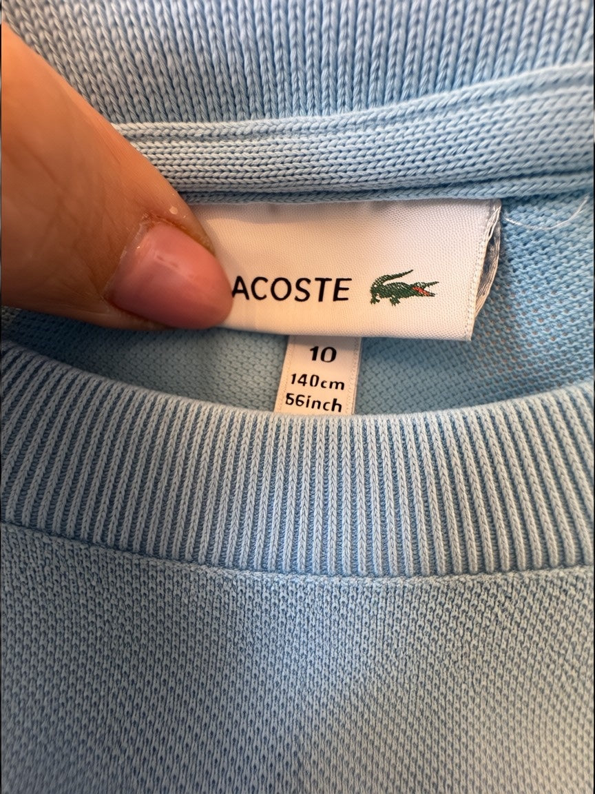 Kinder Poloshirt Hellblau Kurzarm aus Baumwoll-Piqué Gr.140 | Lacoste