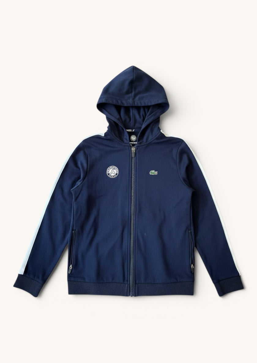 Kinder Tennis-Sweatjacke Dunkelblau – Roland Garros Kapuzenjacke Gr. 140 / 10 Jahre Gr.140 | Lacoste