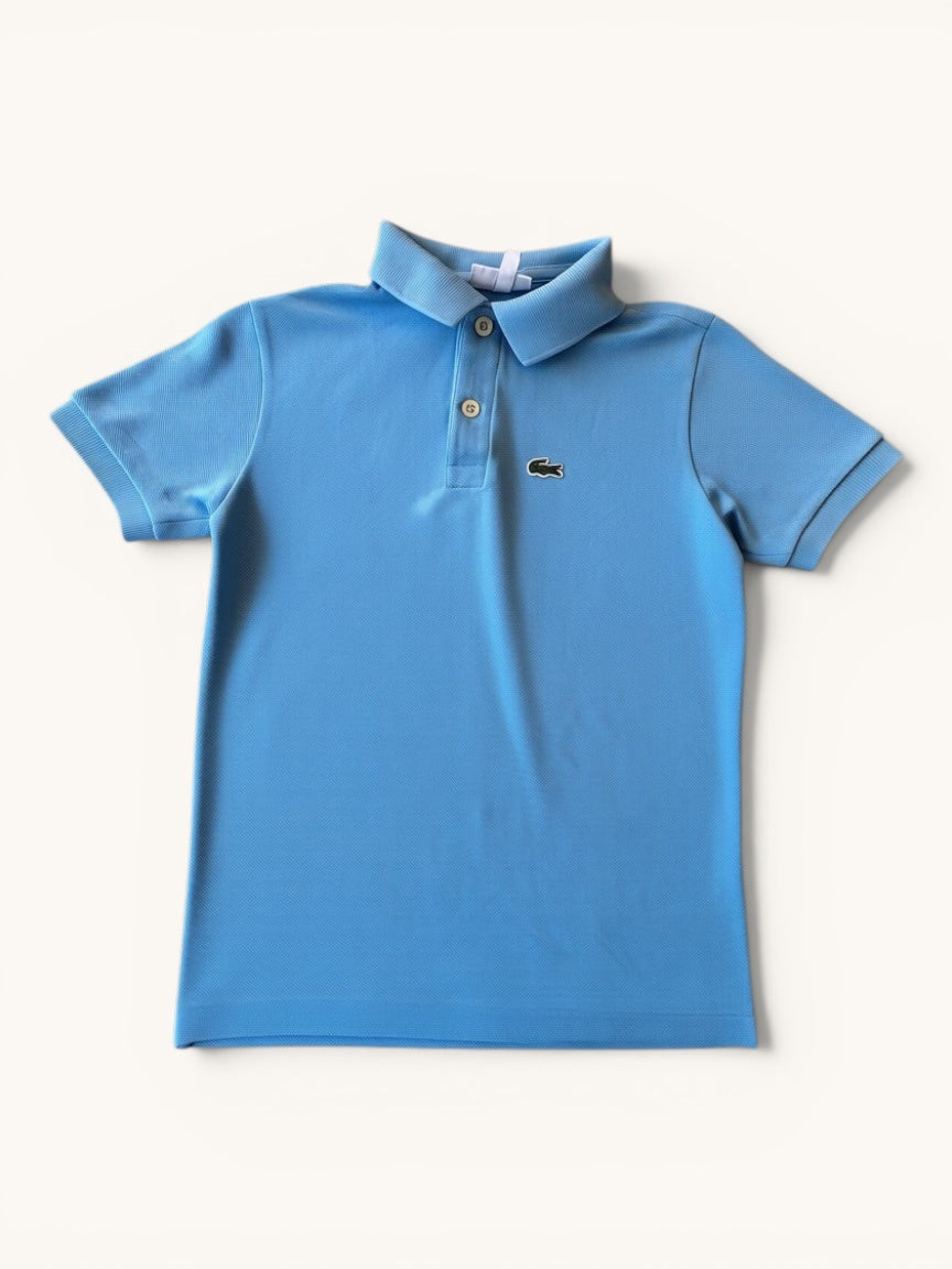 Kinder Poloshirt Hellblau Kurzarm aus Baumwoll-Piqué Gr.140 | Lacoste