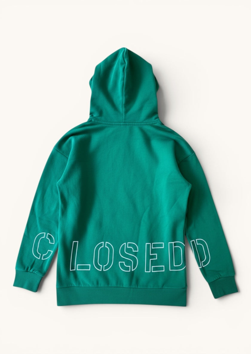 „24/7“ Kapuzenpullover Hoodie Grün Gr.140 | Closed