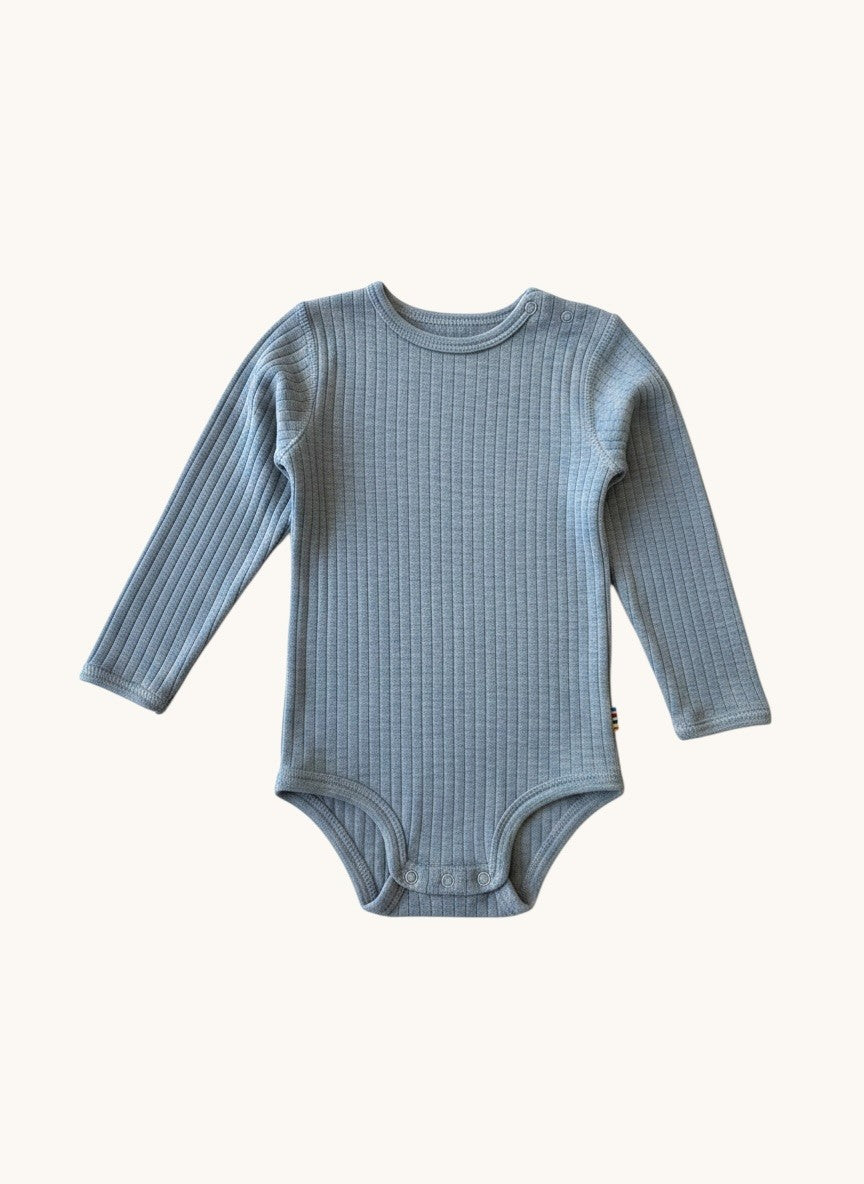 Kuscheliger Schlupfbody in Grau 100%Wolle Gr.80 | Joha