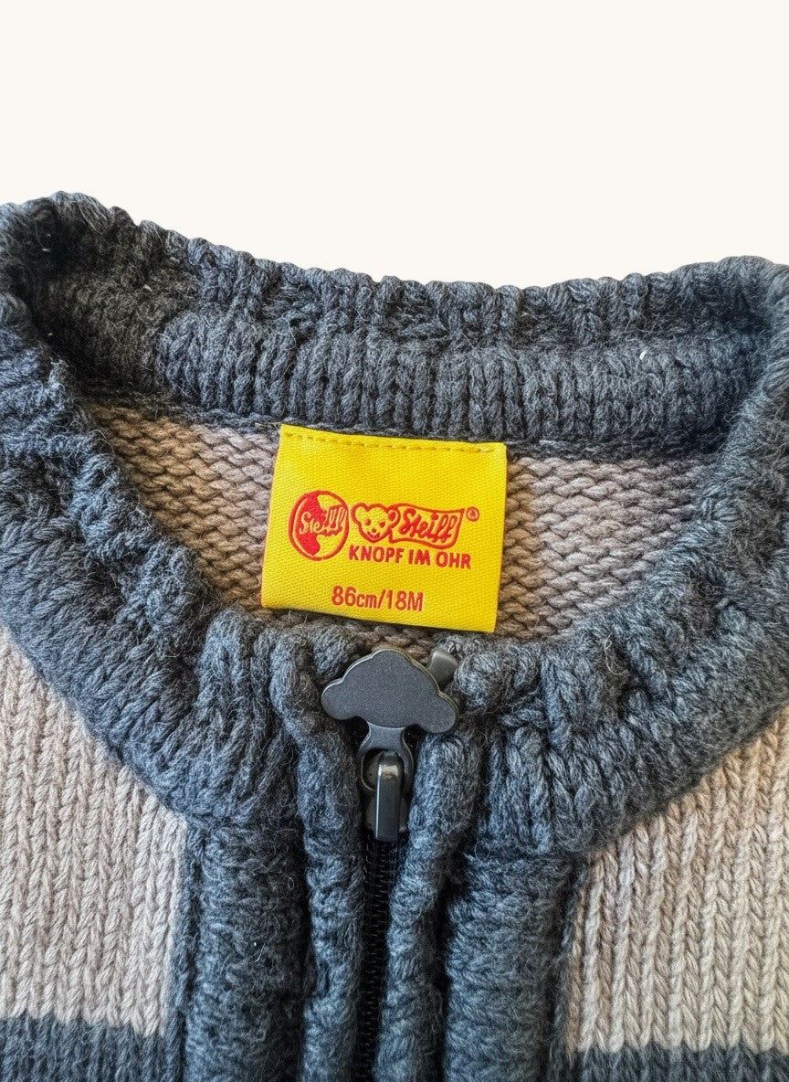 Cardigans Grau, Dunkelblau, Bordeaux, Weiß Gr.86cm/18M | Steiff
