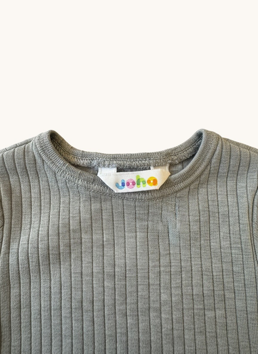Kuscheliger Schlupfbody in Grau 100%Wolle Gr.80 | Joha
